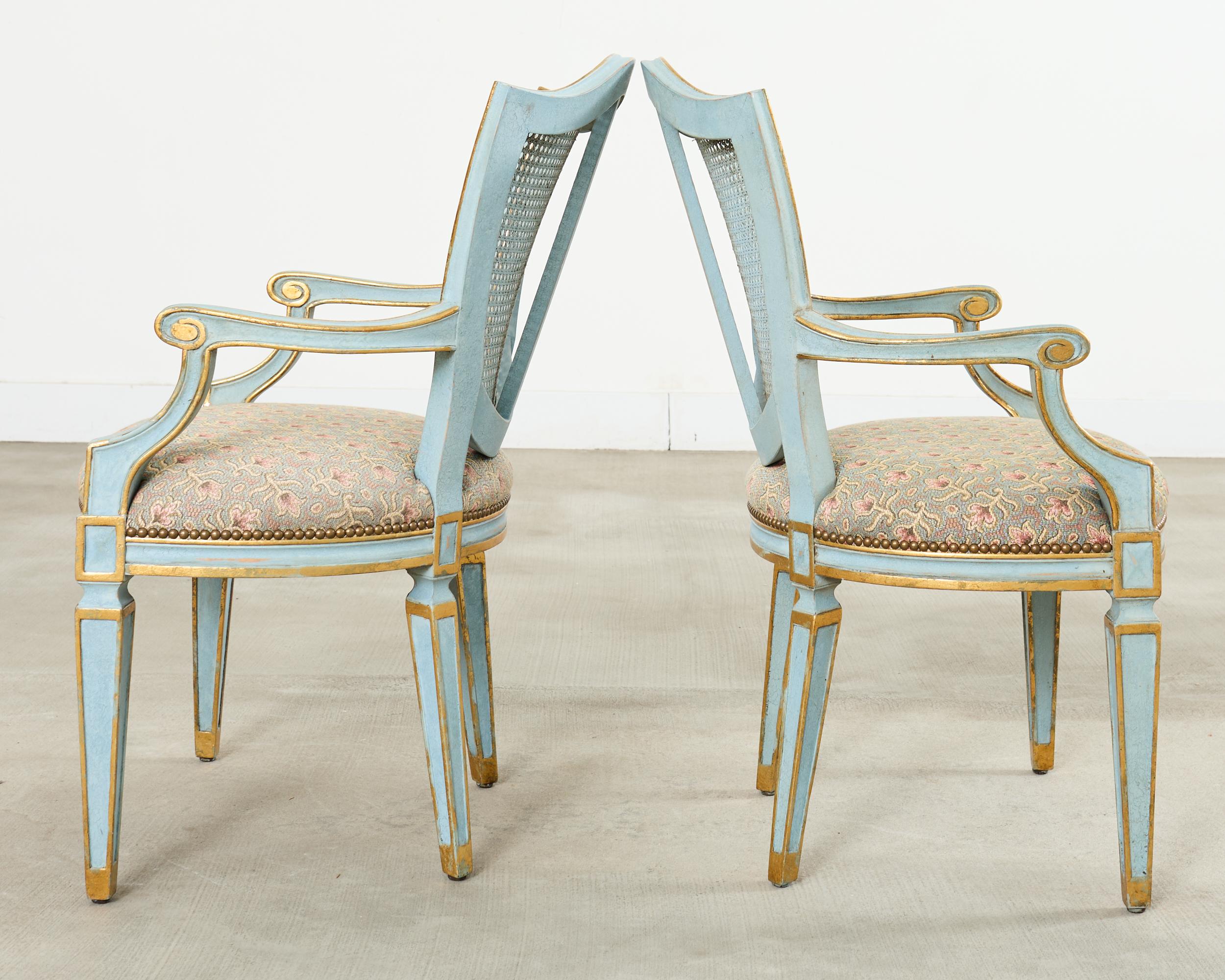 Set of Eight William Switzer Louis XVI Shield Back Dining Chairs 3