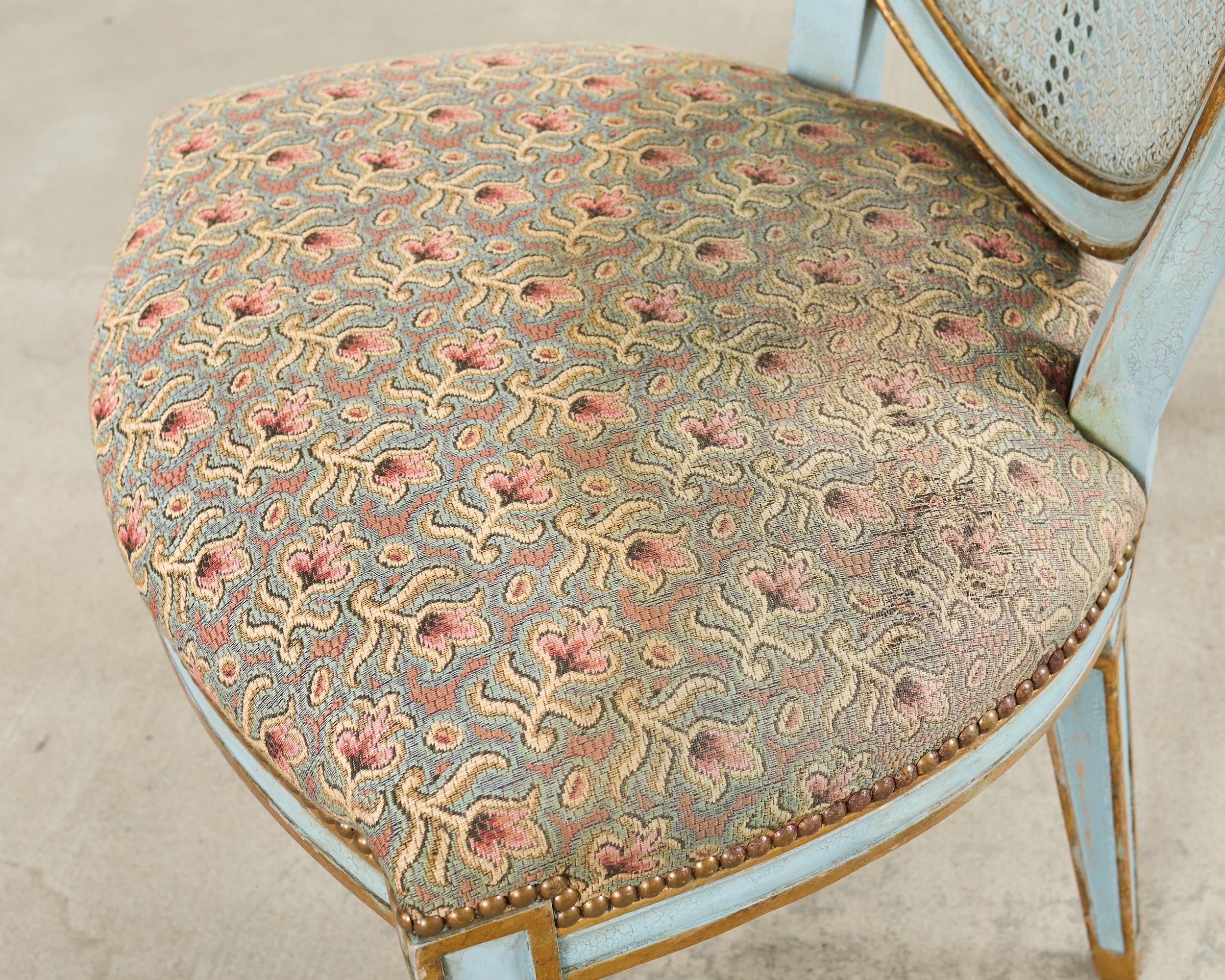 Set of Eight William Switzer Louis XVI Shield Back Dining Chairs 13
