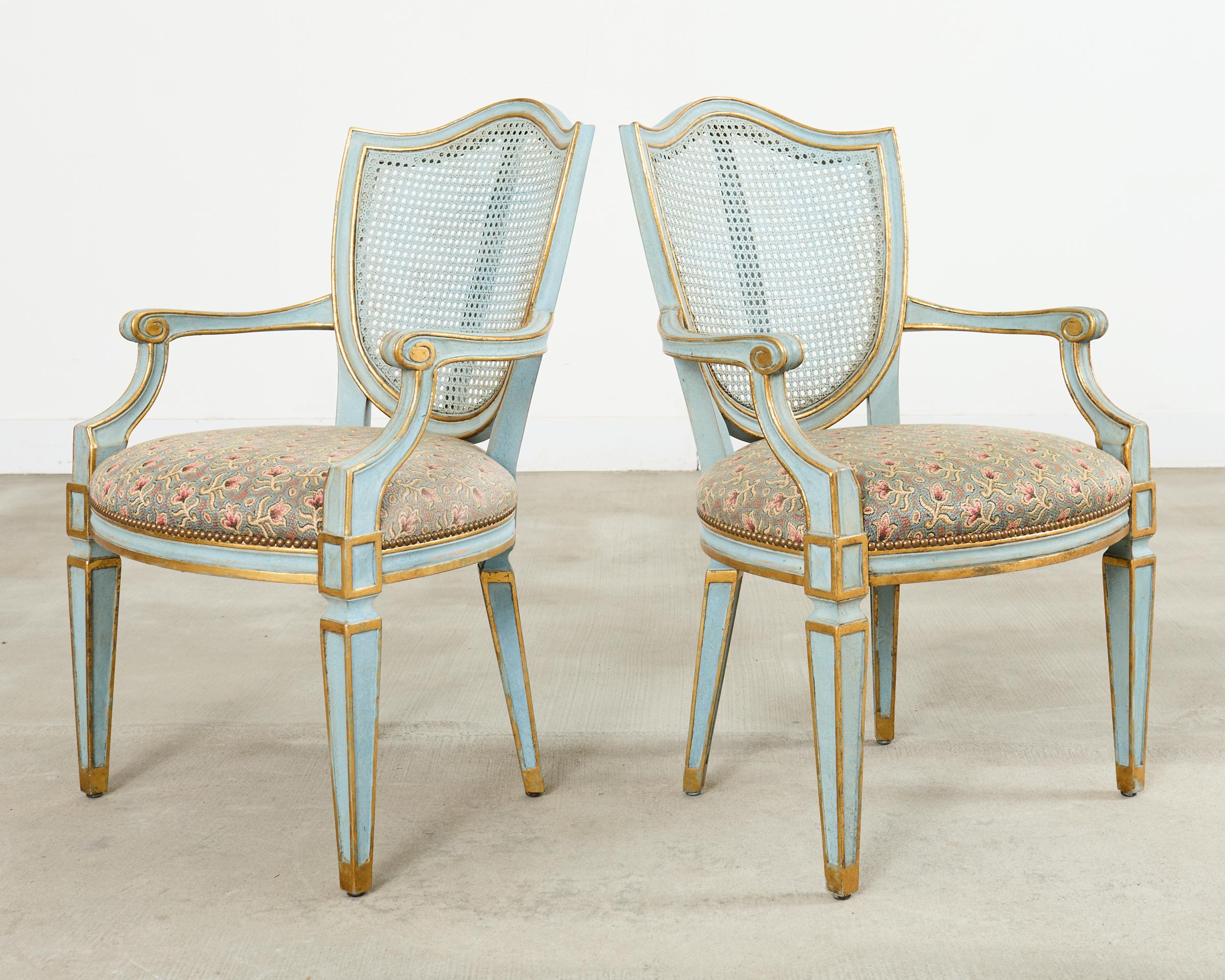 Set of Eight William Switzer Louis XVI Shield Back Dining Chairs 1