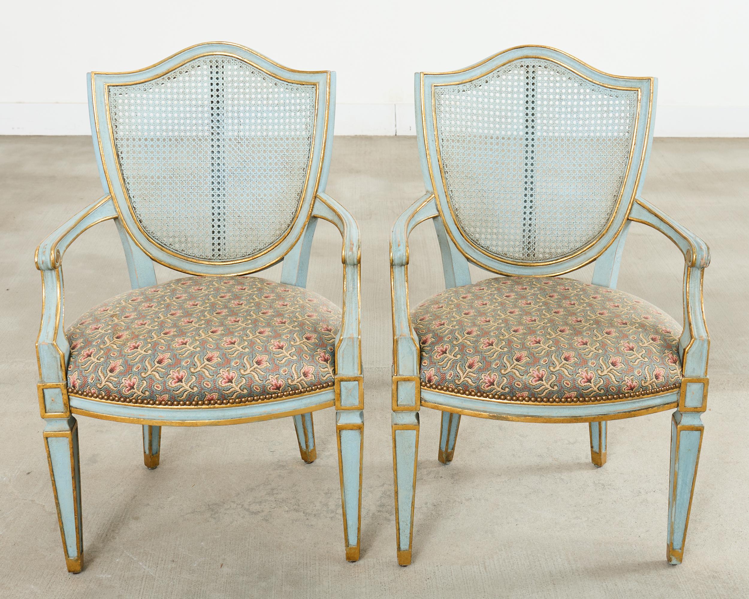Set of Eight William Switzer Louis XVI Shield Back Dining Chairs 2