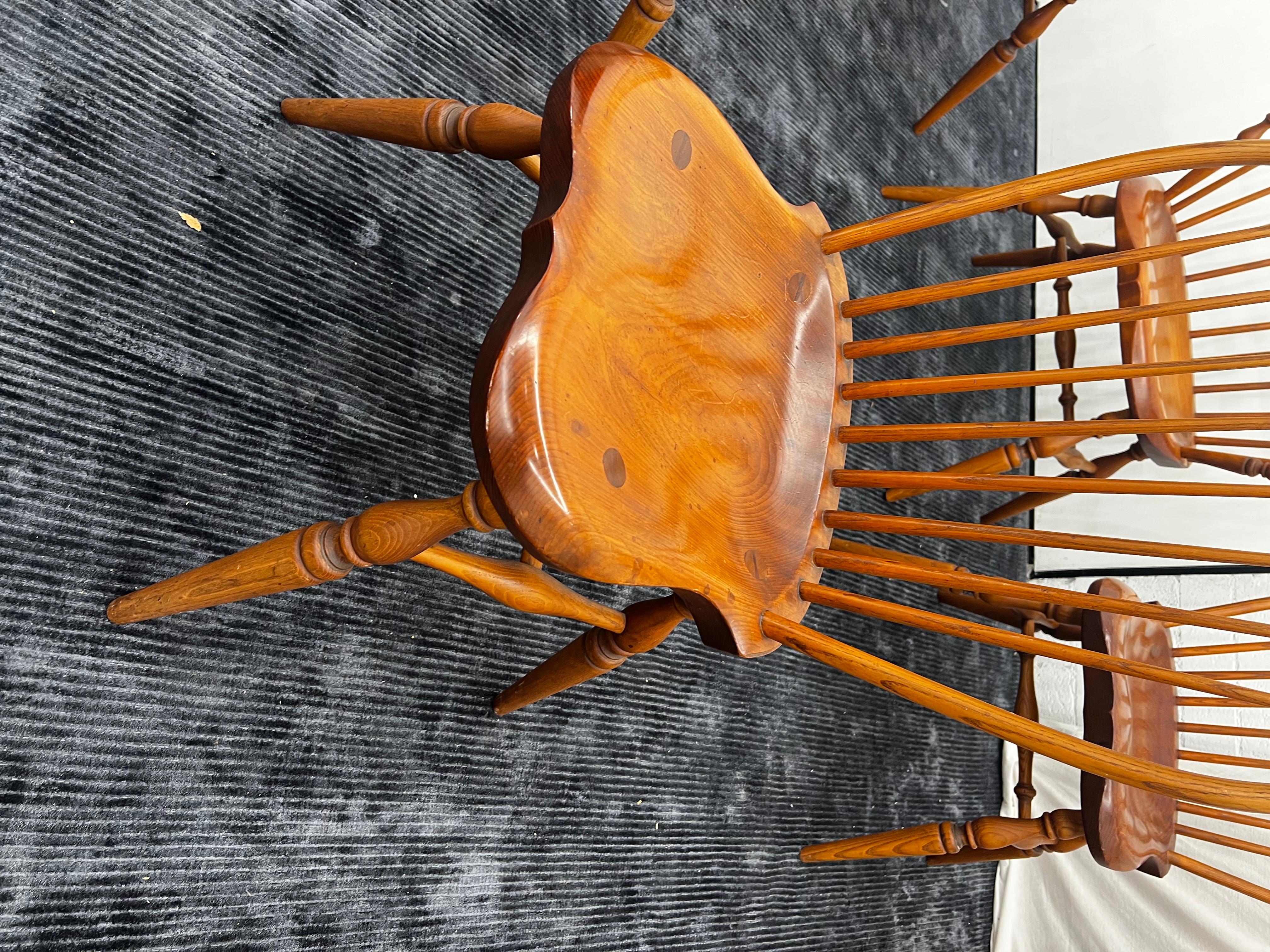 20th Century Set of Eight Windsor Chairs by James Brown of Lincolnville, Maine