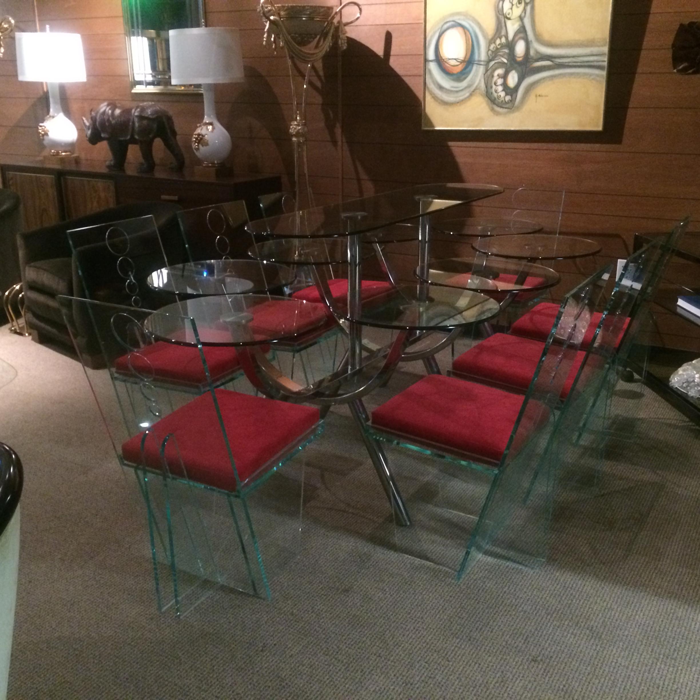 Set mit acht „Wisteria“-Stühlen von Charles Hollis Jones im Zustand „Gut“ im Angebot in Los Angeles, CA