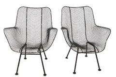 Set of Eight Woodard Sculptura Patio Garden Poolside Dining Chairs