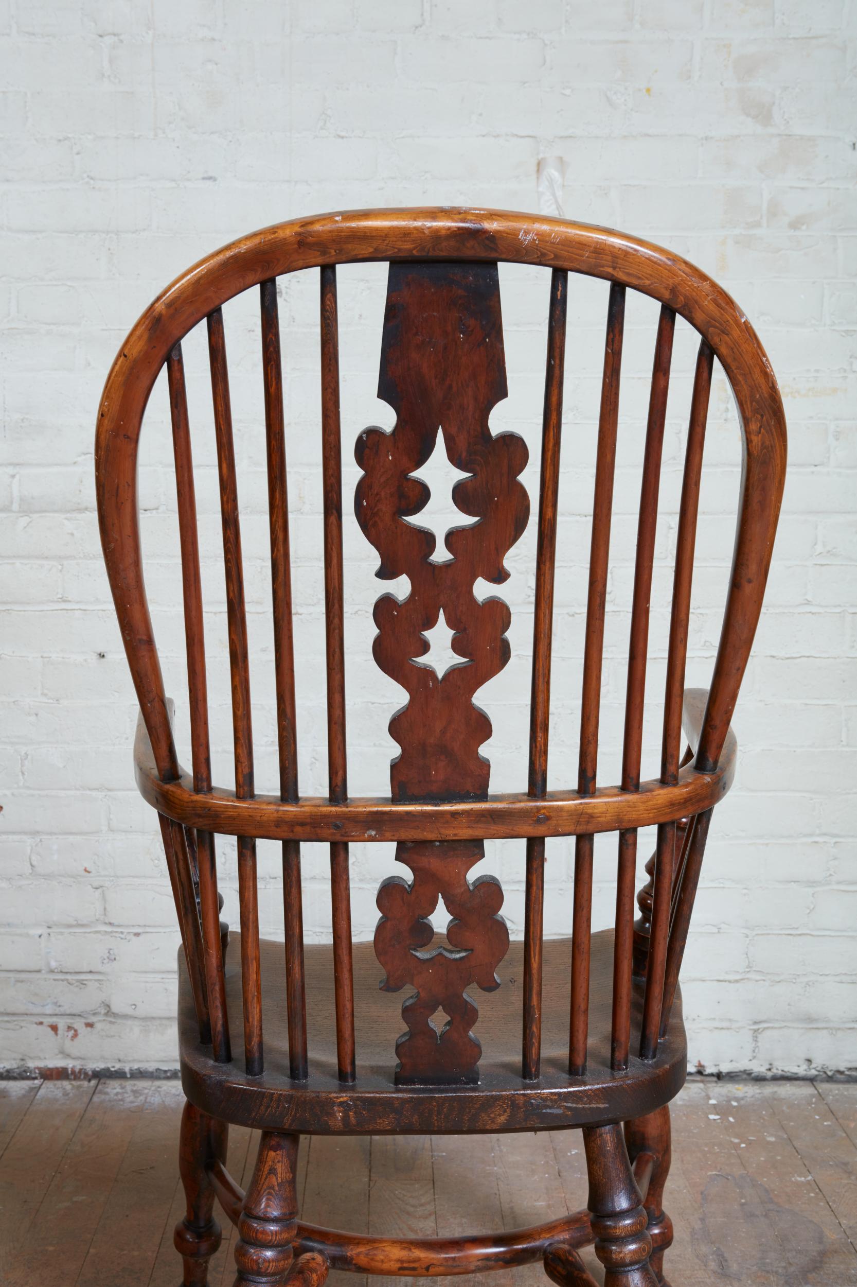 Set of Eight Yew Wood Windsor Chairs 5