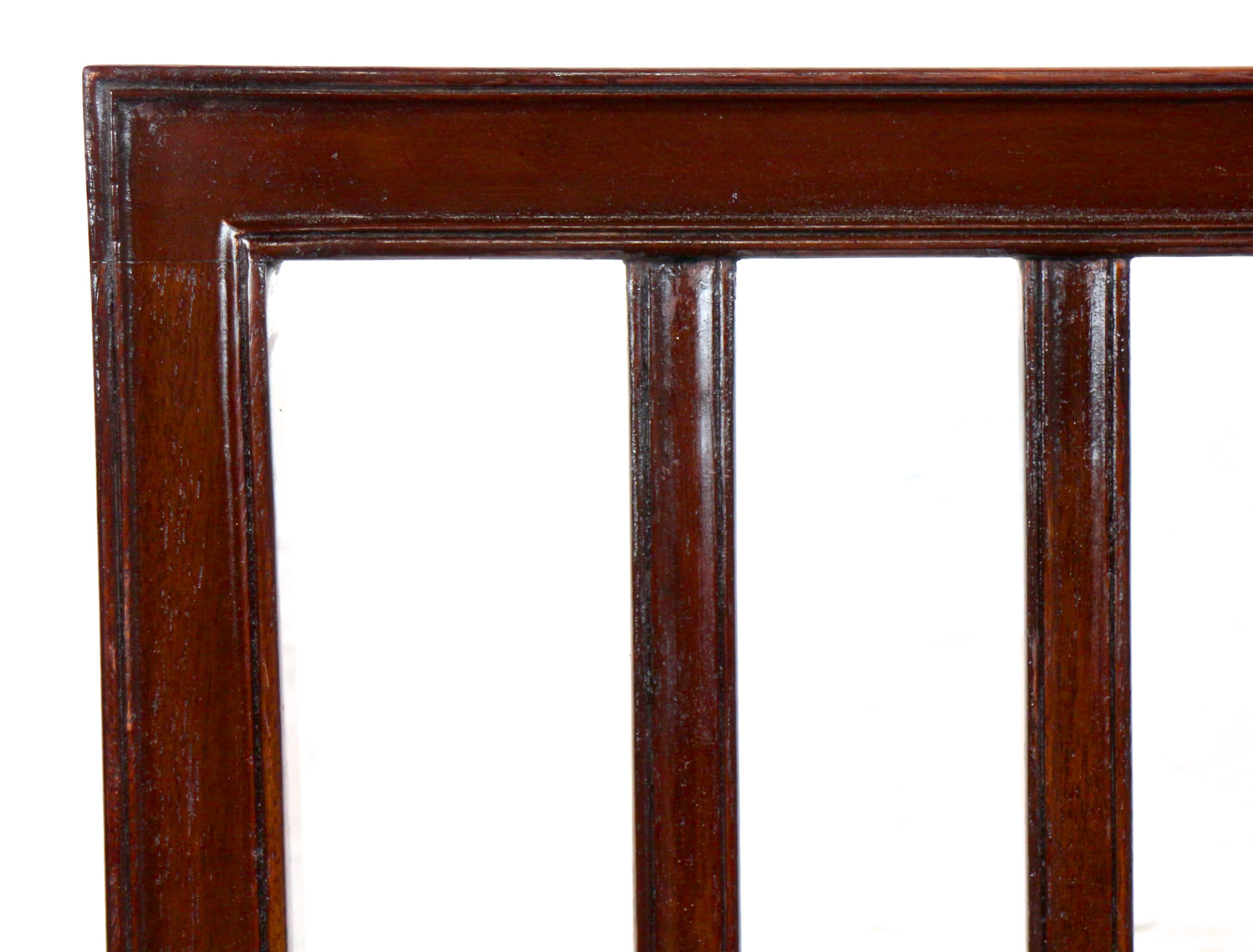 Set of Eighteen Antique English 19th Century Mahogany Square Back Dining Chairs 11