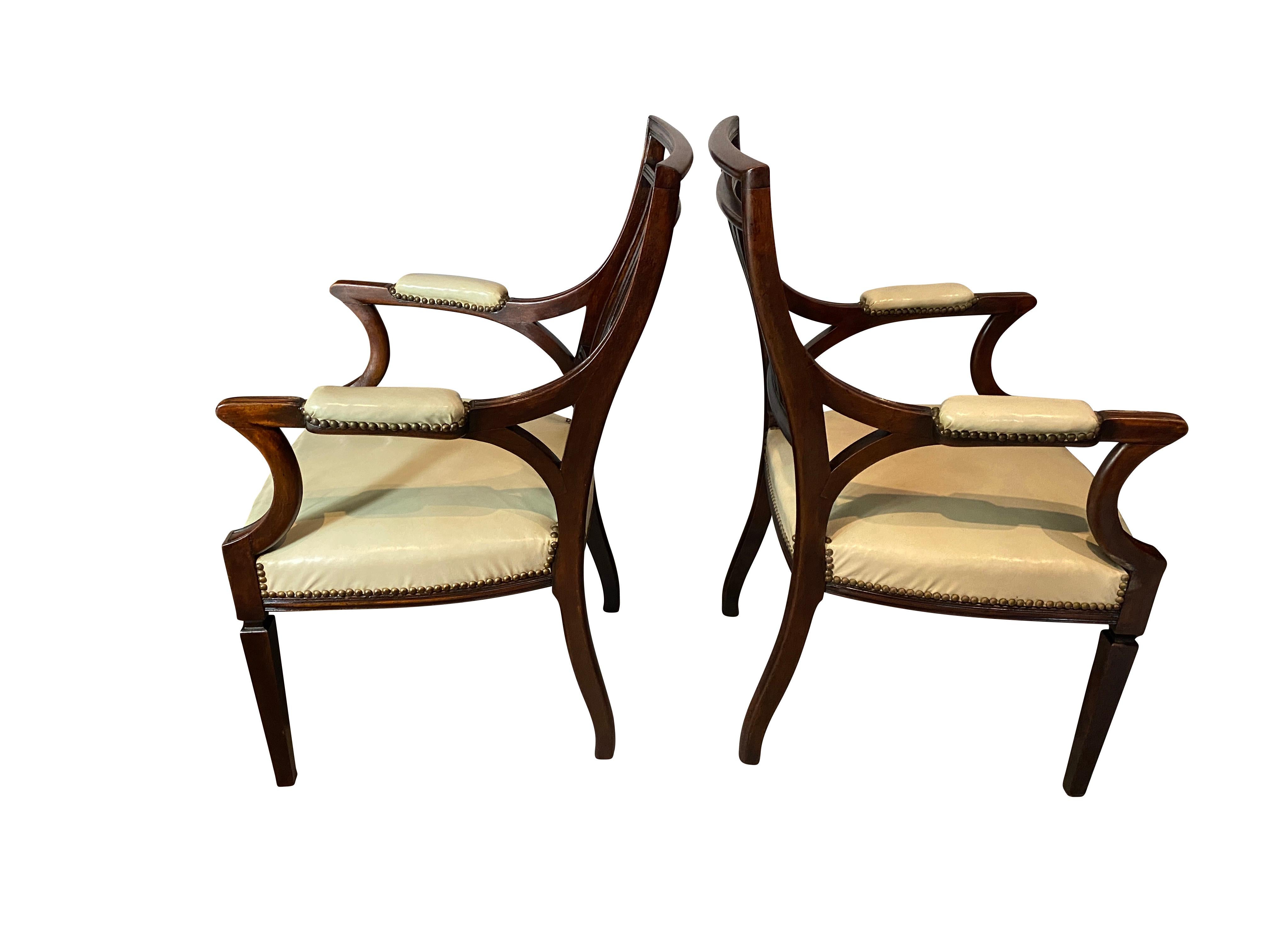Set of Eighteen George III Style Mahogany Dining Chairs In Good Condition In Essex, MA