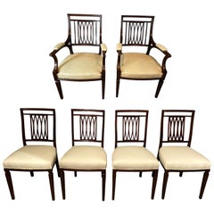 Set of Eighteen George III Style Mahogany Dining Chairs