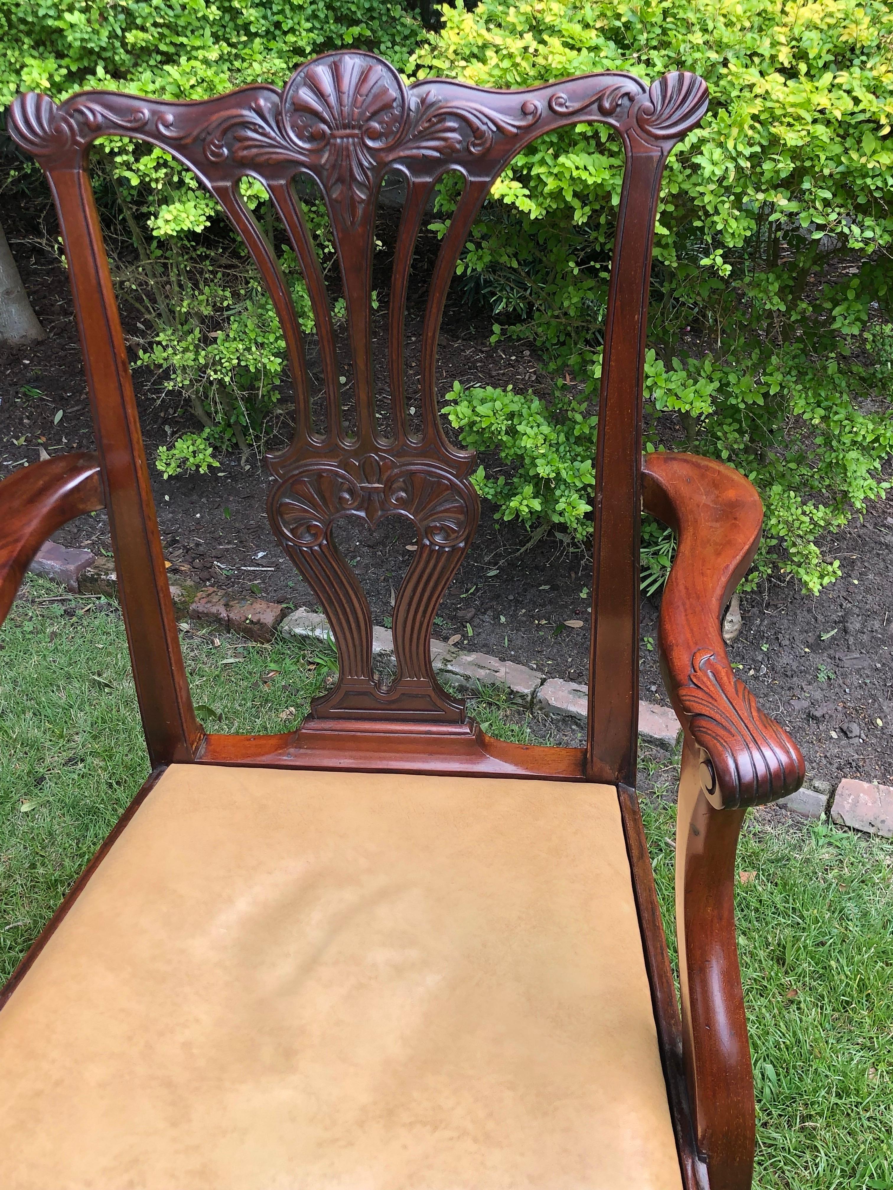 Ensemble de dix-huit chaises de salle à manger anglaises géorgiennes, 19e siècle en vente 2