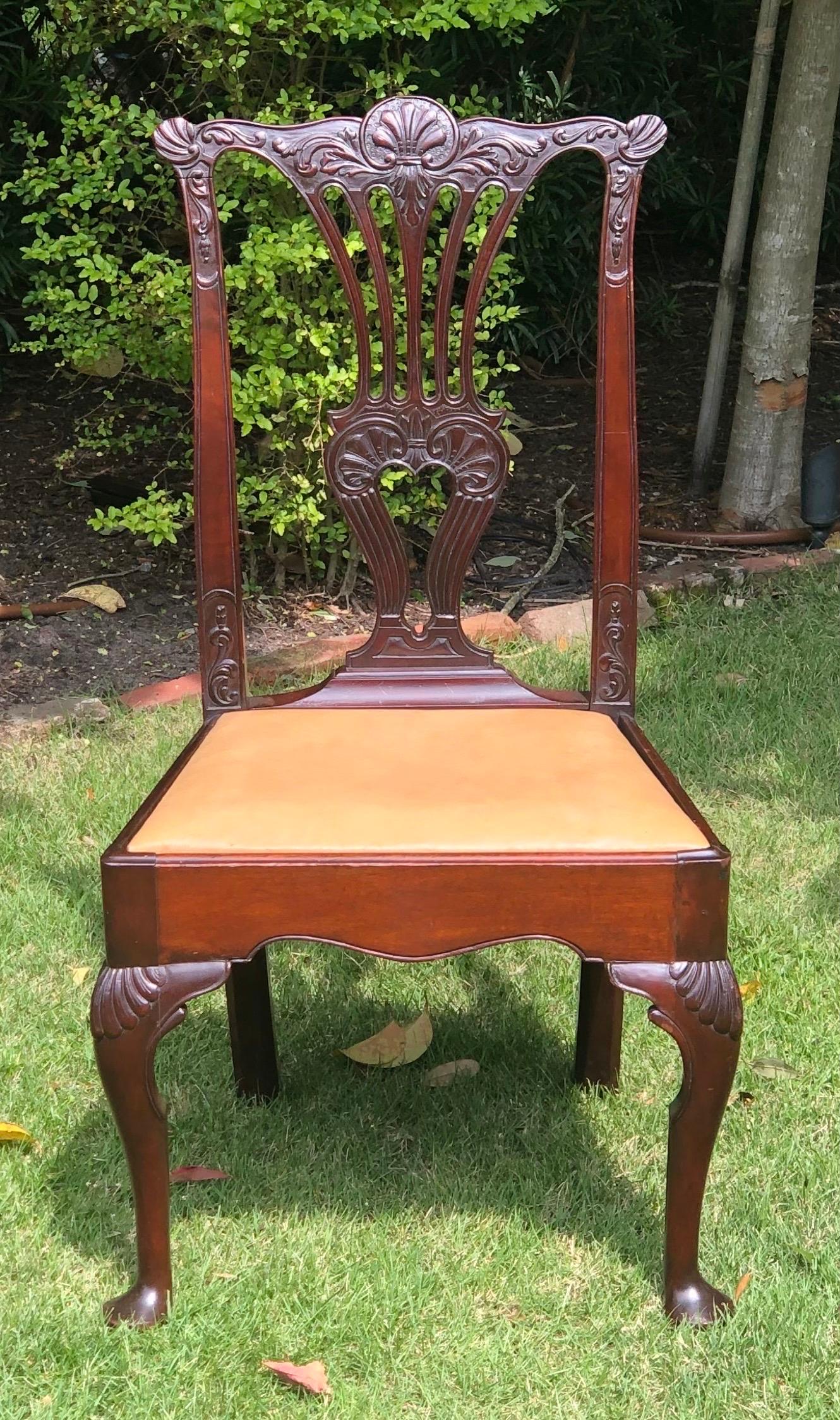 Ensemble de dix-huit chaises de salle à manger anglaises géorgiennes, 19e siècle en vente 5
