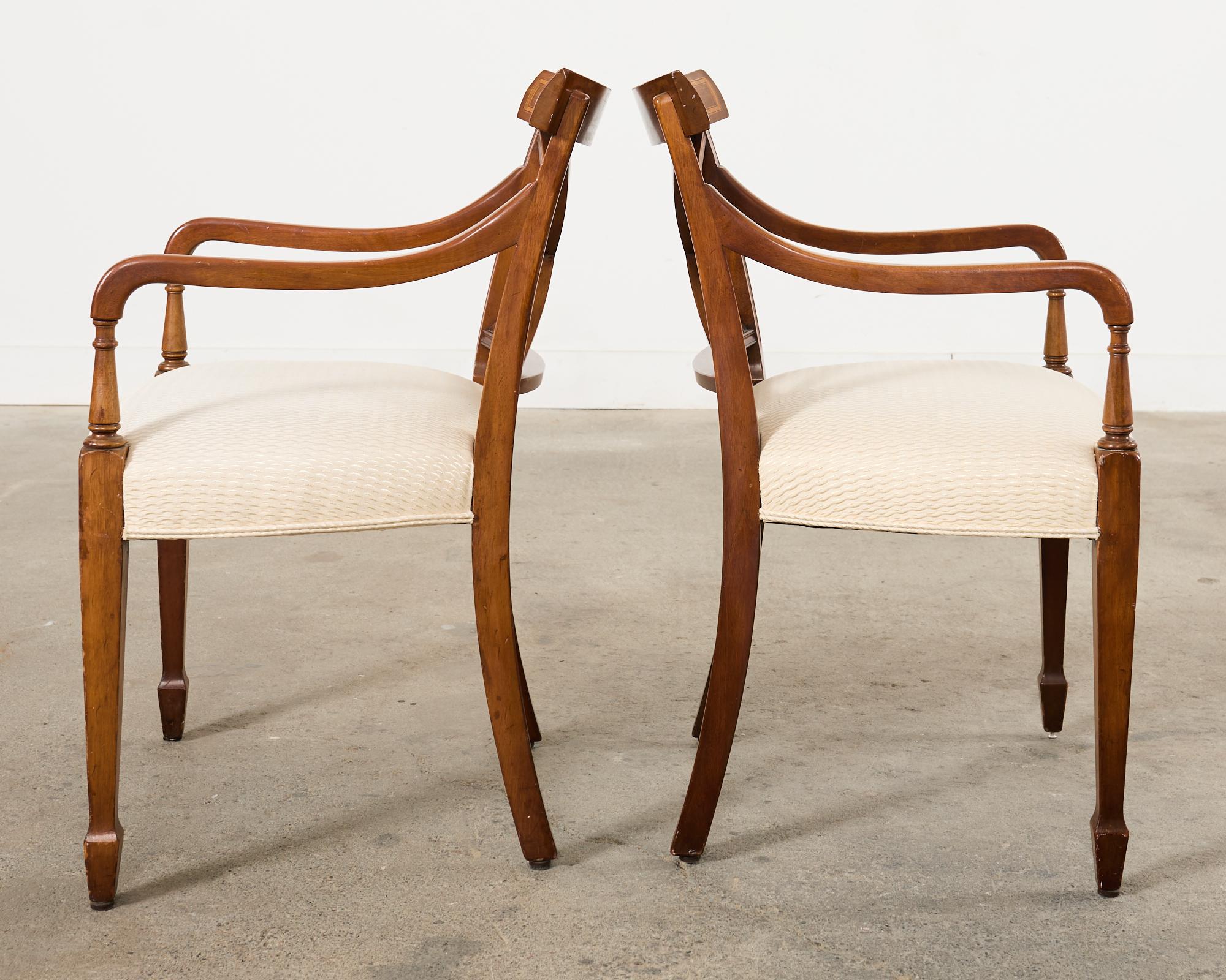 Set of Eighteen Neoclassical English Regency Style Dining Chairs 5