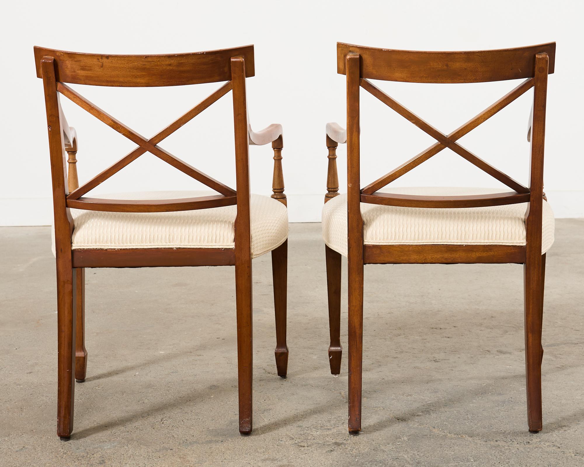 Set of Eighteen Neoclassical English Regency Style Dining Chairs 8