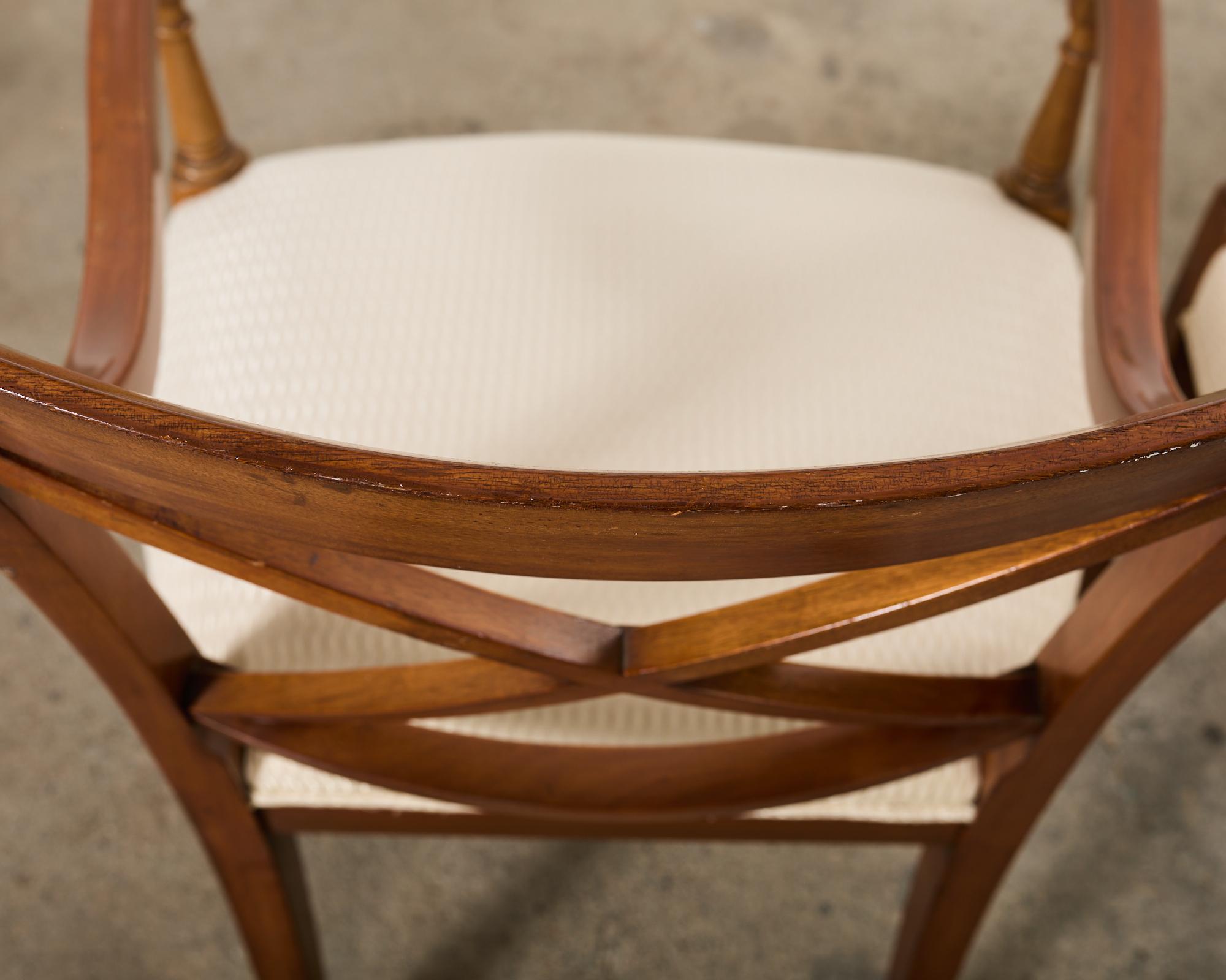 Set of Eighteen Neoclassical English Regency Style Dining Chairs 9