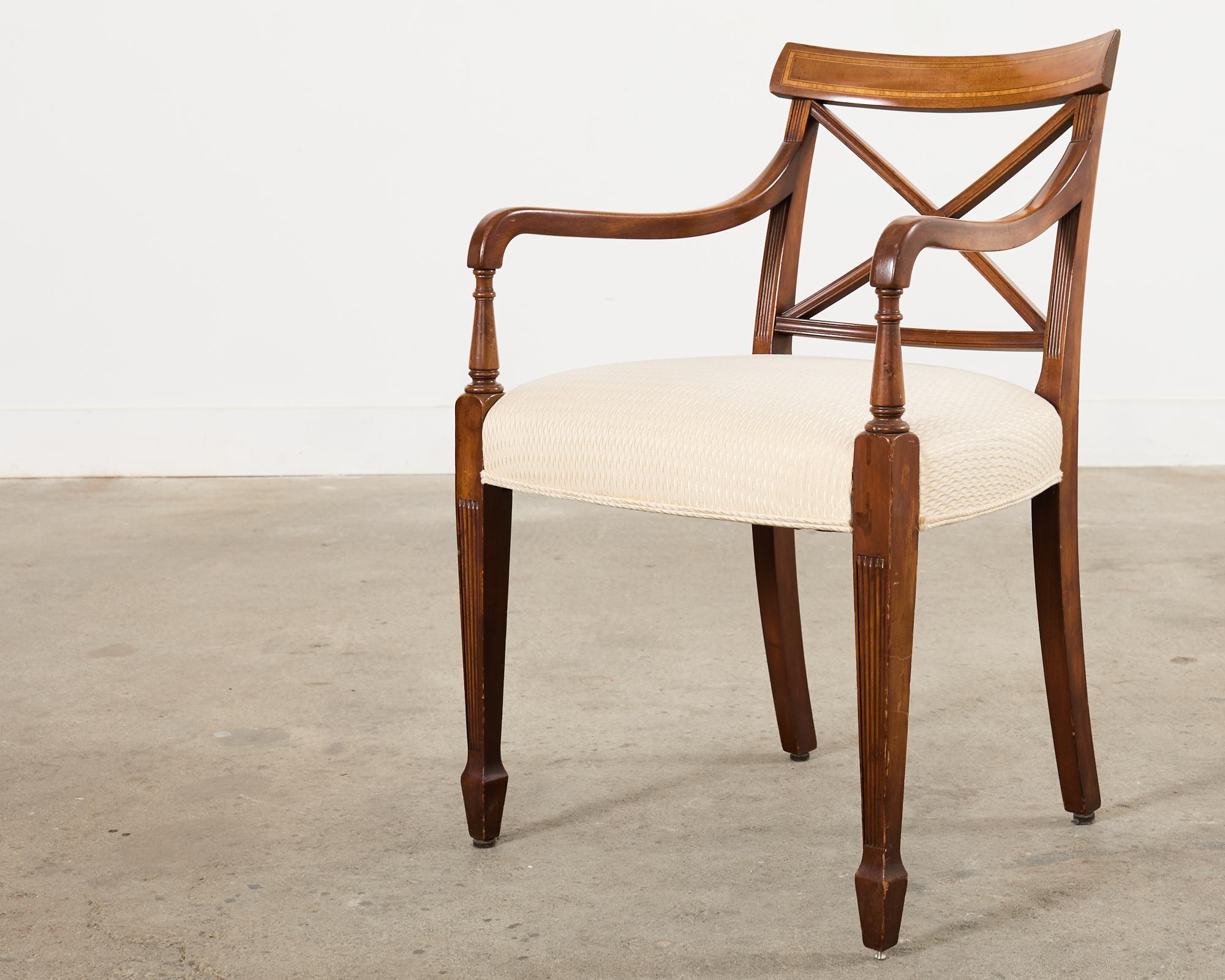 Set of Eighteen Neoclassical English Regency Style Dining Chairs 10