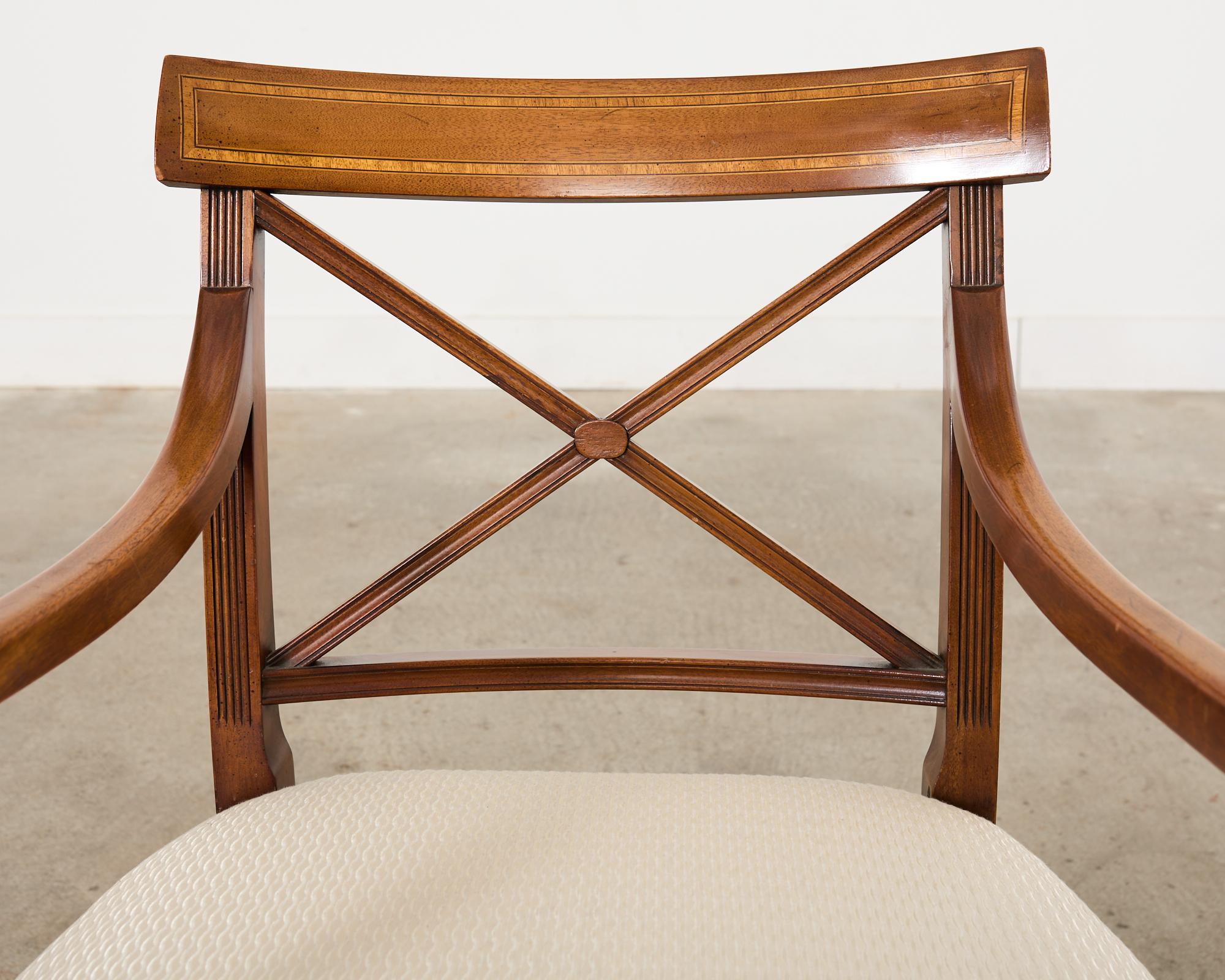 Set of Eighteen Neoclassical English Regency Style Dining Chairs 11