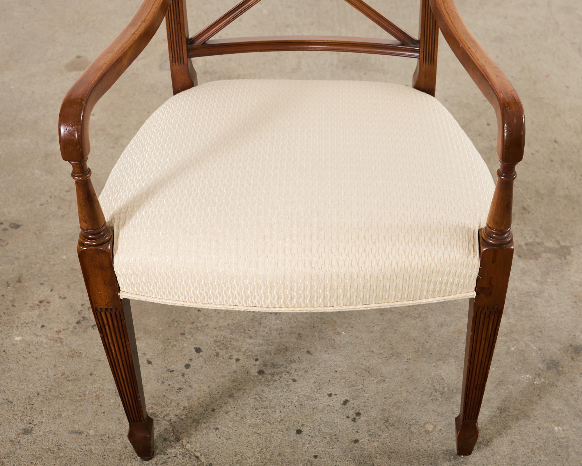 Set of Eighteen Neoclassical English Regency Style Dining Chairs 12