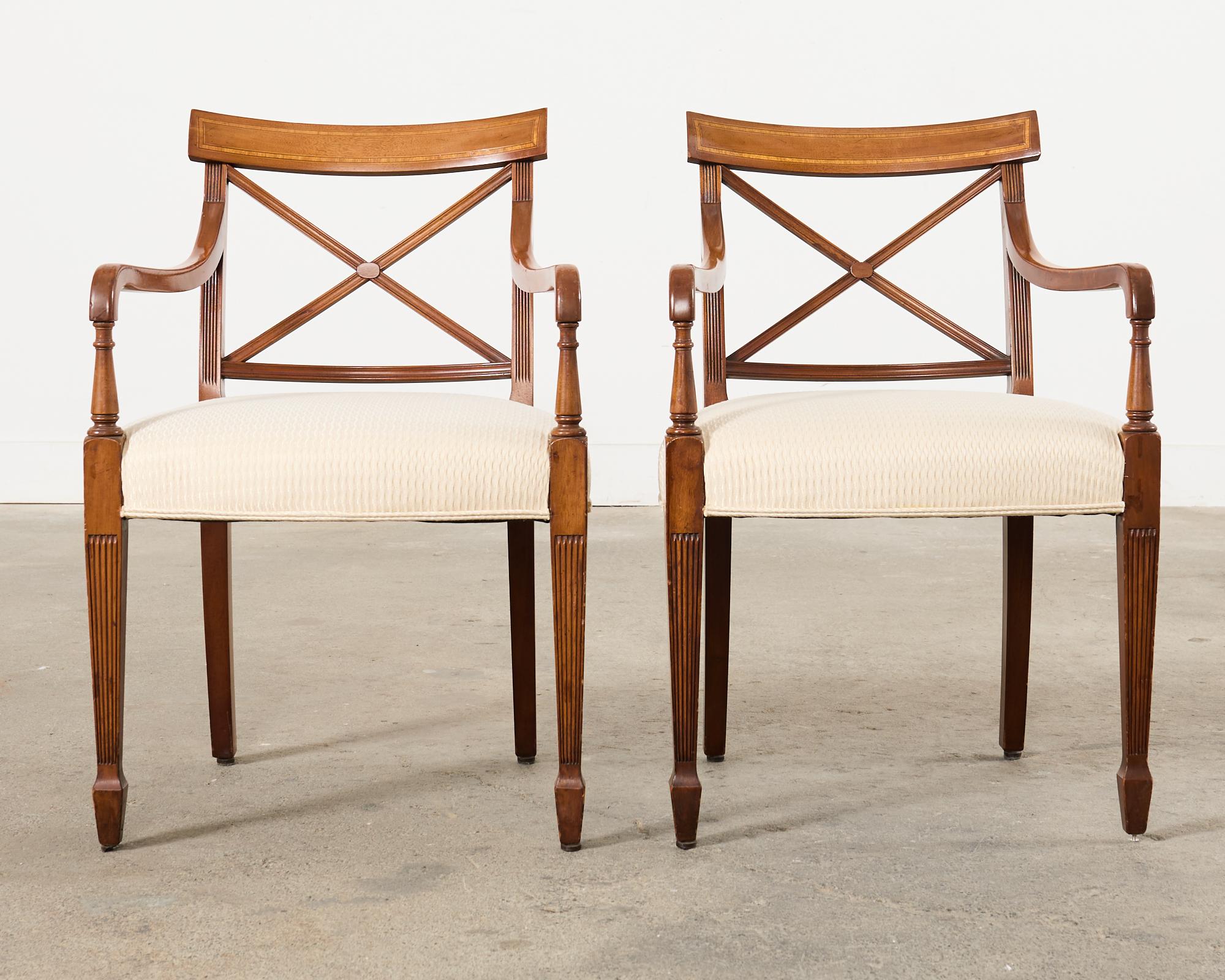 19th Century Set of Eighteen Neoclassical English Regency Style Dining Chairs