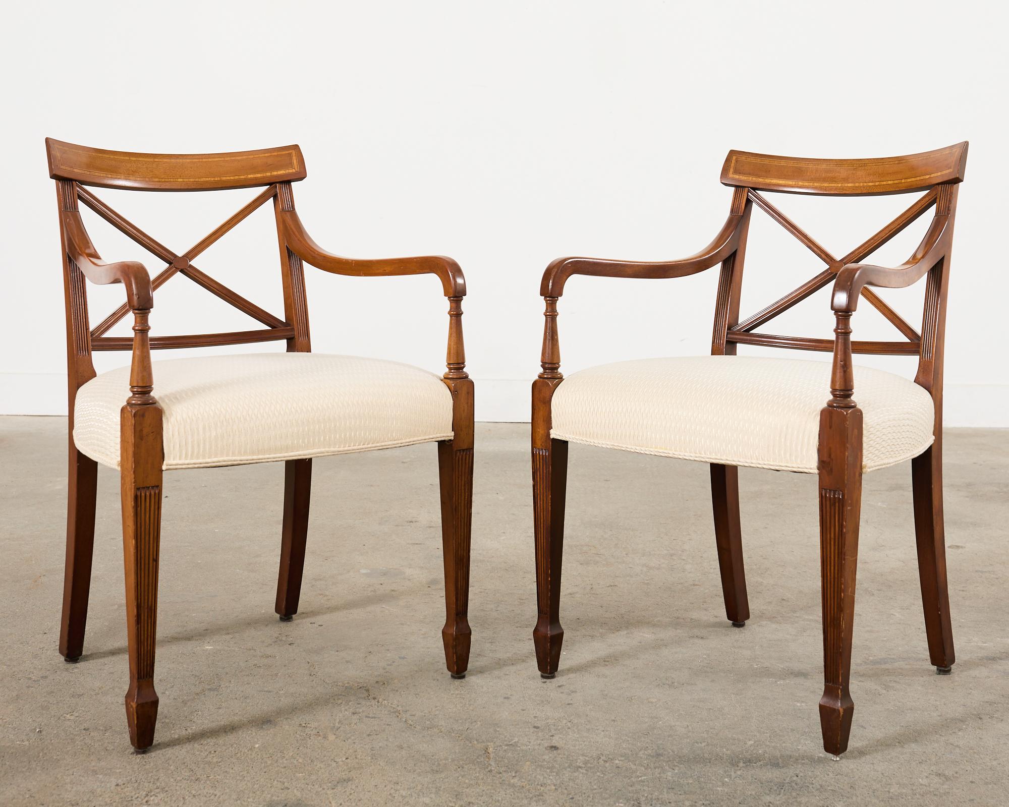 Set of Eighteen Neoclassical English Regency Style Dining Chairs 1
