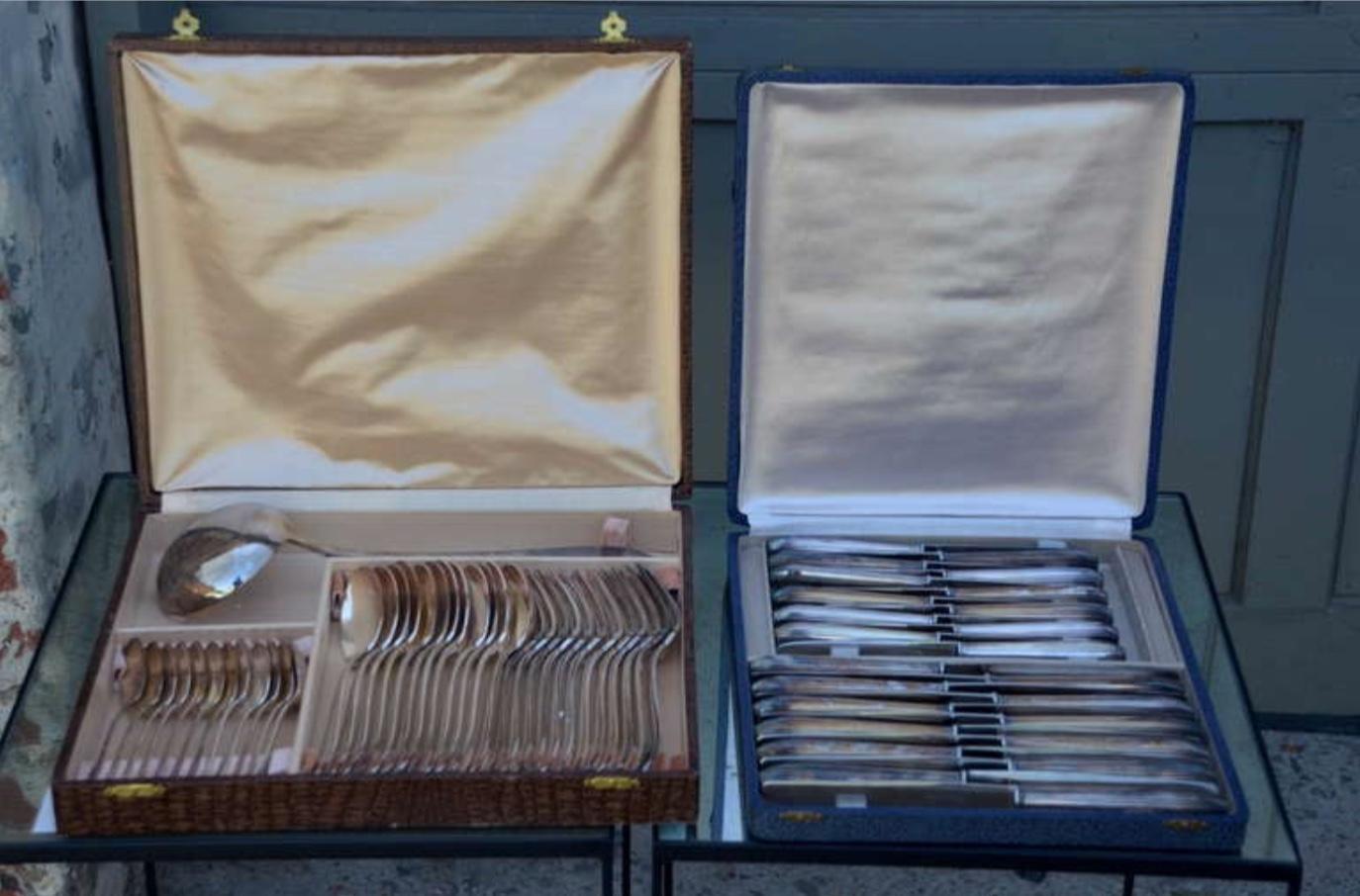 Set of Elegant French Art Deco Silver Tableware For Sale 3