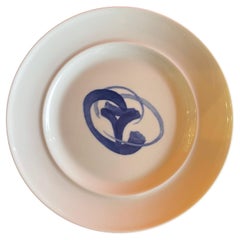 Set of Eleven Blue Koppel Porcelain Salad Plates by Bing & Grondahl