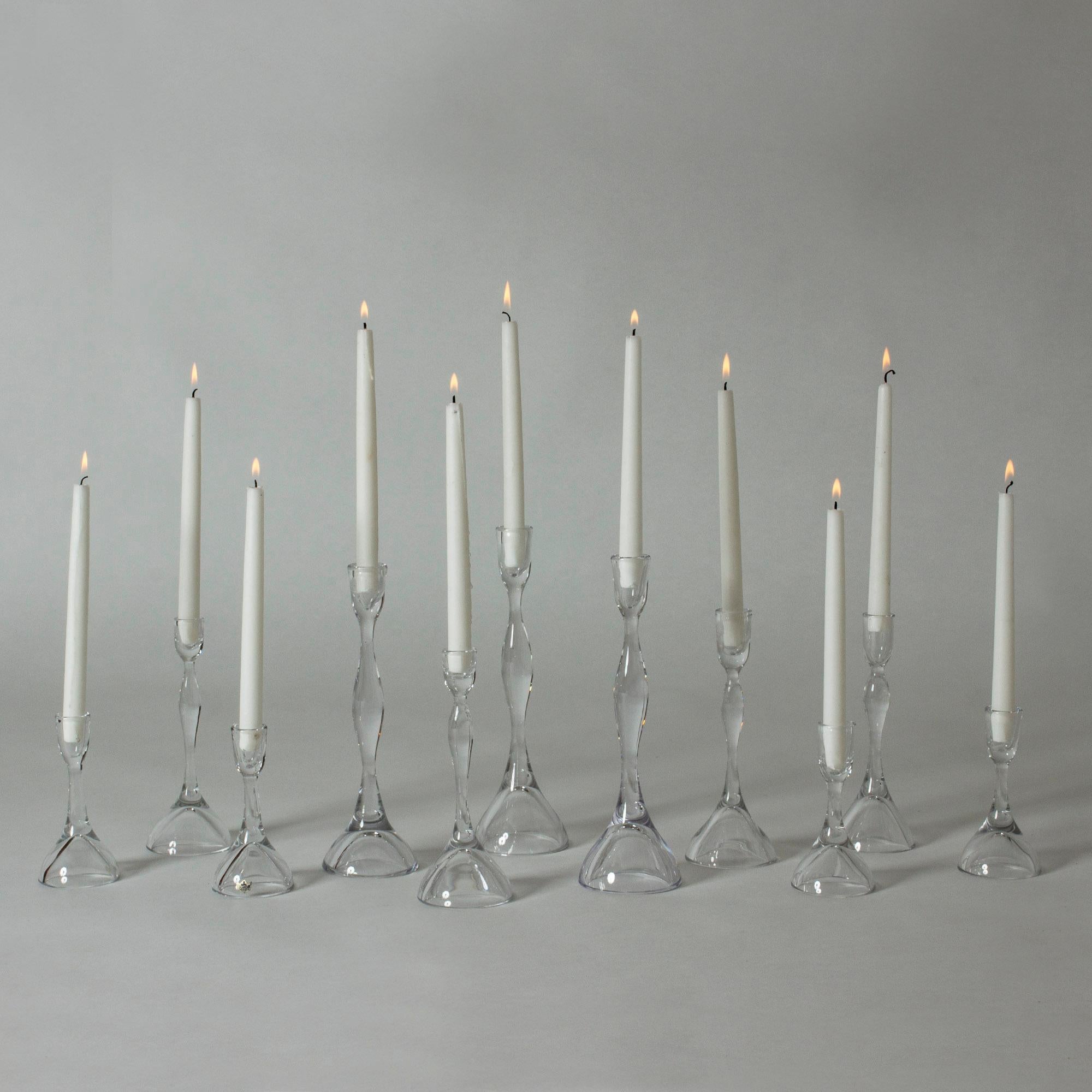 Set of Eleven Candlesticks by Vicke Lindstrand 4