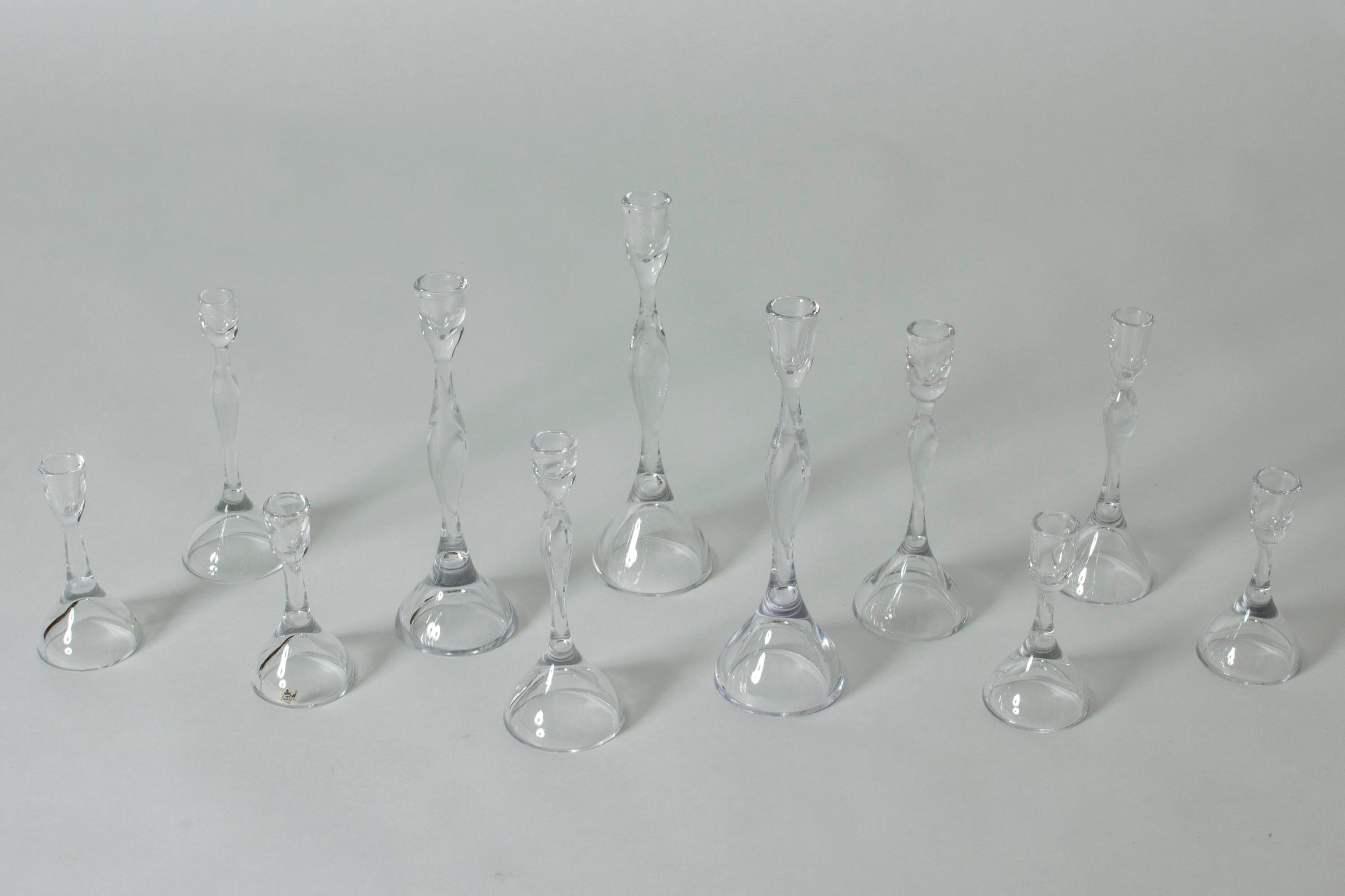 Set of Eleven Candlesticks by Vicke Lindstrand In Good Condition In Stockholm, SE