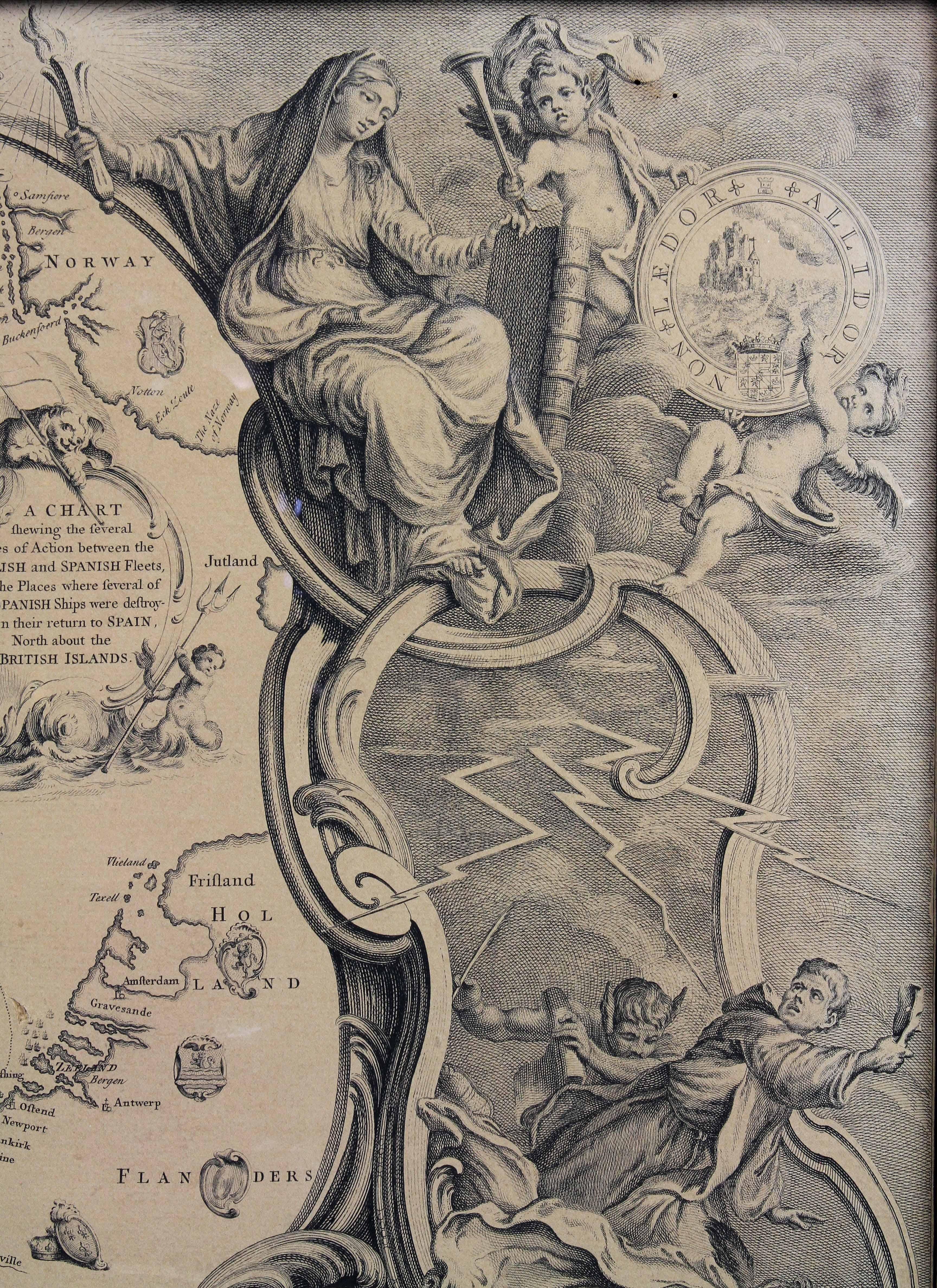 Set of Eleven Colored Engravings of the Defeat of the Spanish Armada For Sale 9