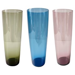 Set of Eleven Colored Glass Drinking Glasses by Tapio Wirkkala for Iittala