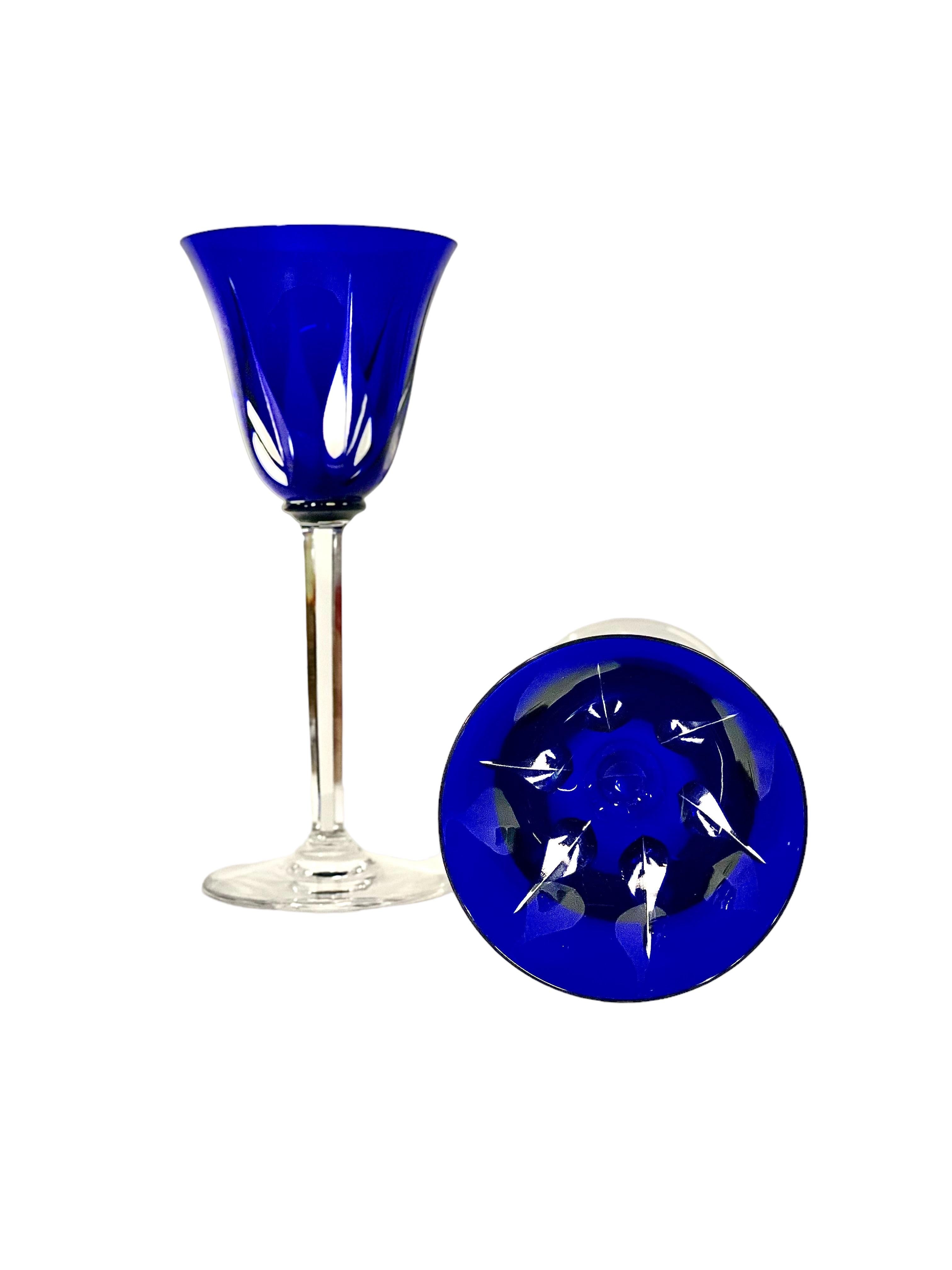 Saint Louis Set of Eleven Colourful Crystal Glasses  For Sale 9