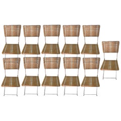 Set of Eleven Folding Winter Garden Chairs, circa 1900