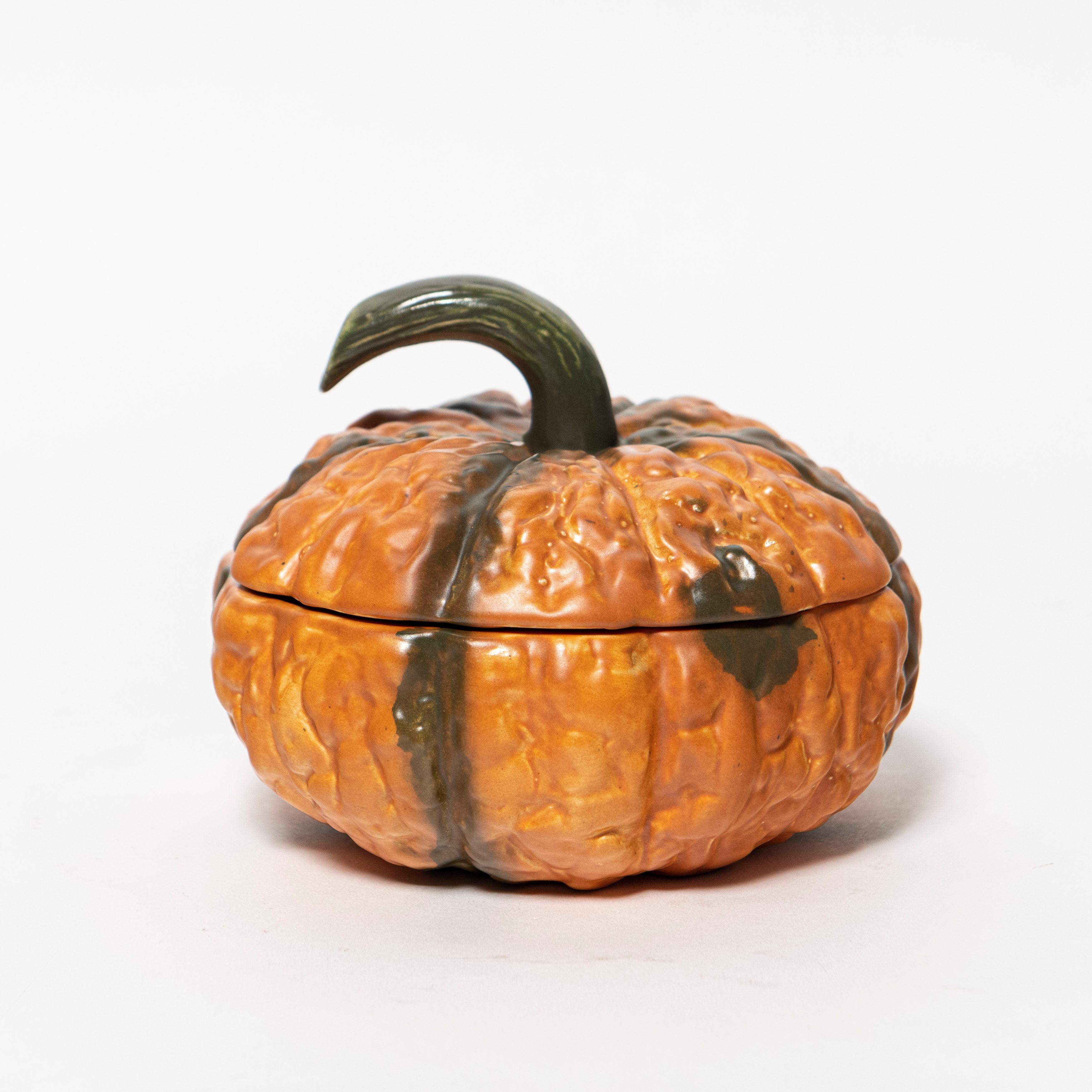 Mid-20th Century Set of Eleven Glazed Ceramic Pumpkins, France, circa 1960 For Sale