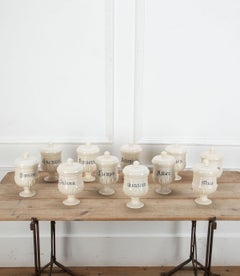 Set of Eleven Late 19th Century Italian Apothecary Jars
