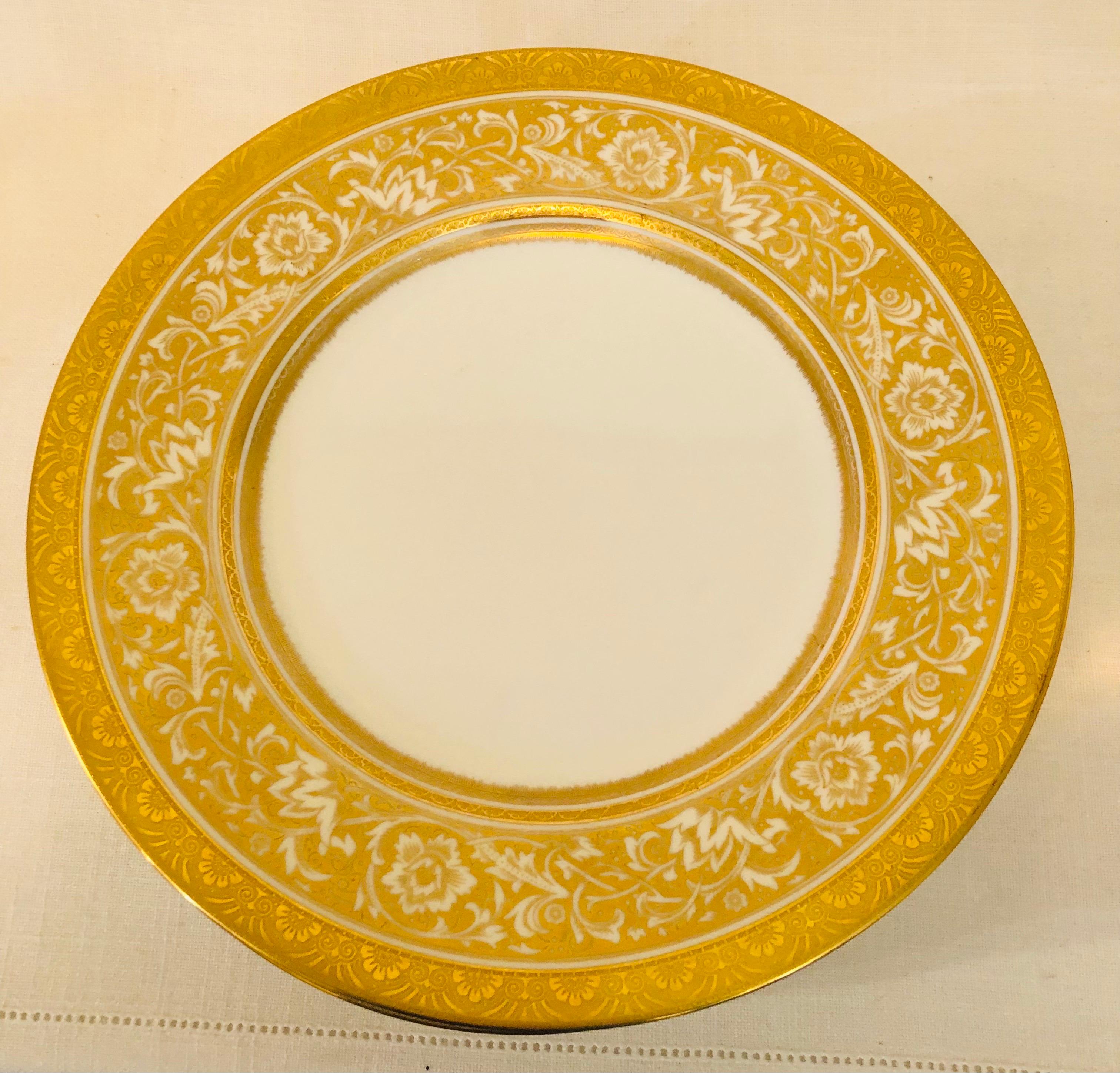 Juego de once platos llanos de porcelana Minton fabricados para T. Goode LTD, Londres en venta 2