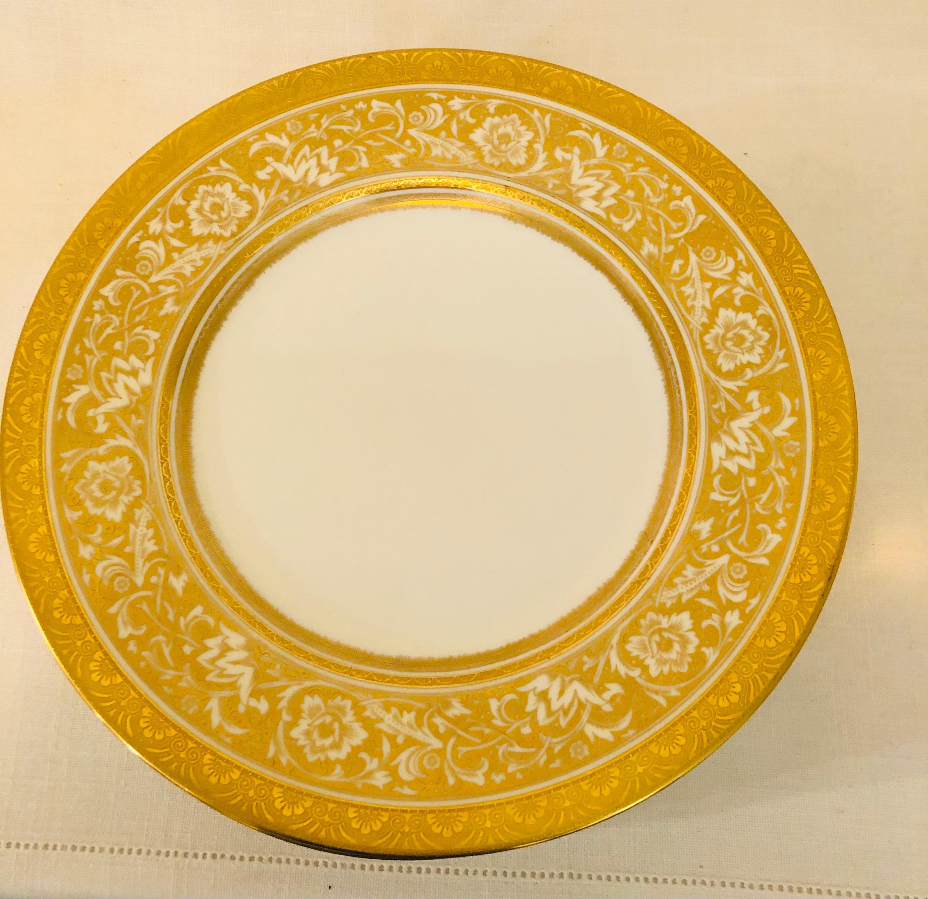 Set of Eleven Minton Porcelain Ball Dinner Plates Made for T. Goode LTD, London 4