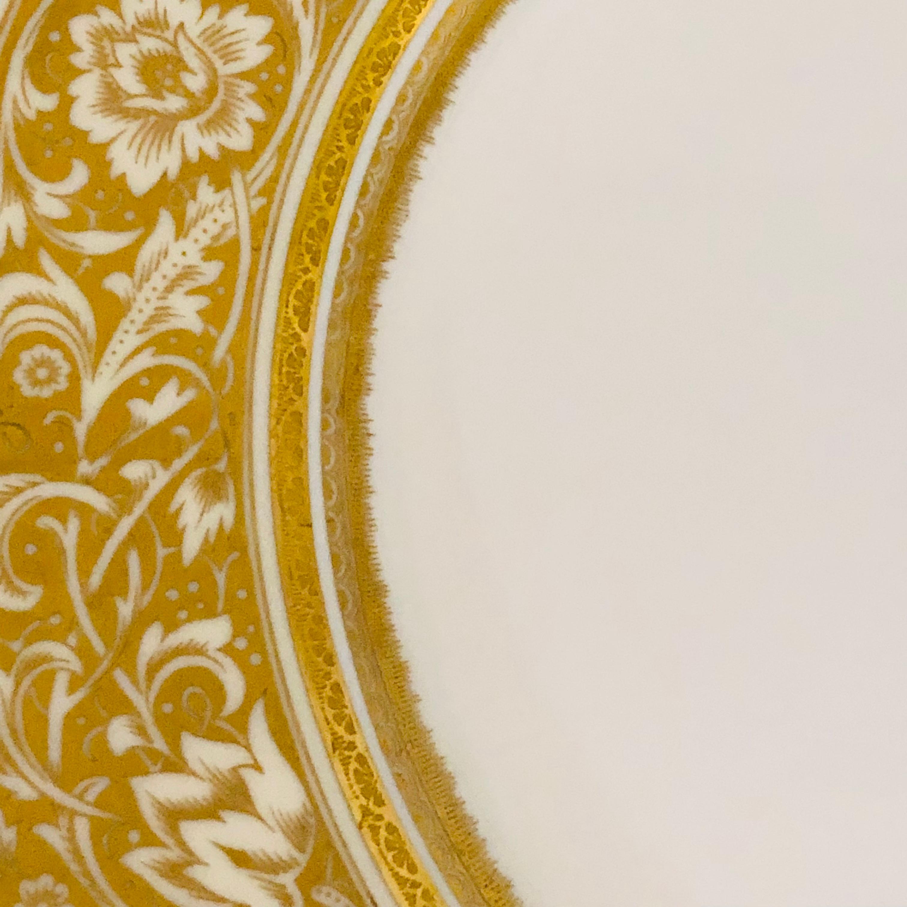 Set of Eleven Minton Porcelain Ball Dinner Plates Made for T. Goode LTD, London In Good Condition In Boston, MA