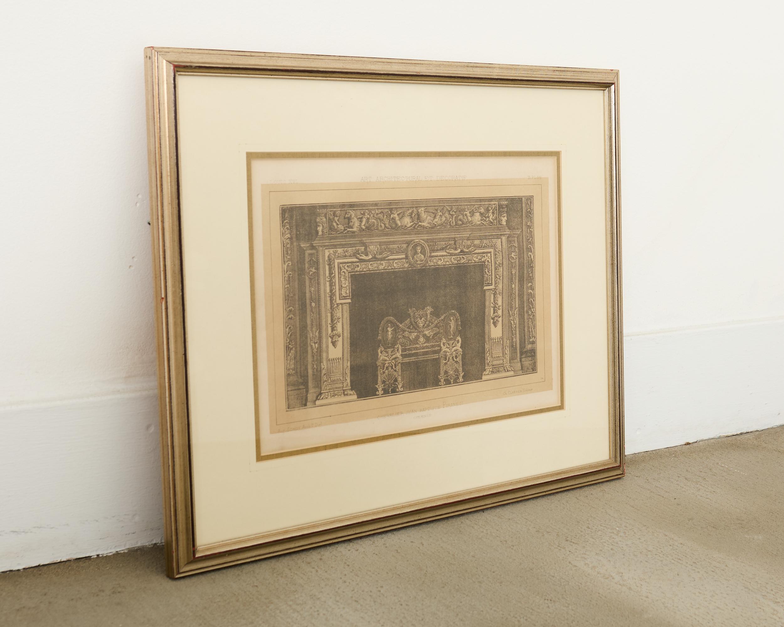 Set of Eleven Neoclassical Style French Architectural Framed Prints For Sale 5
