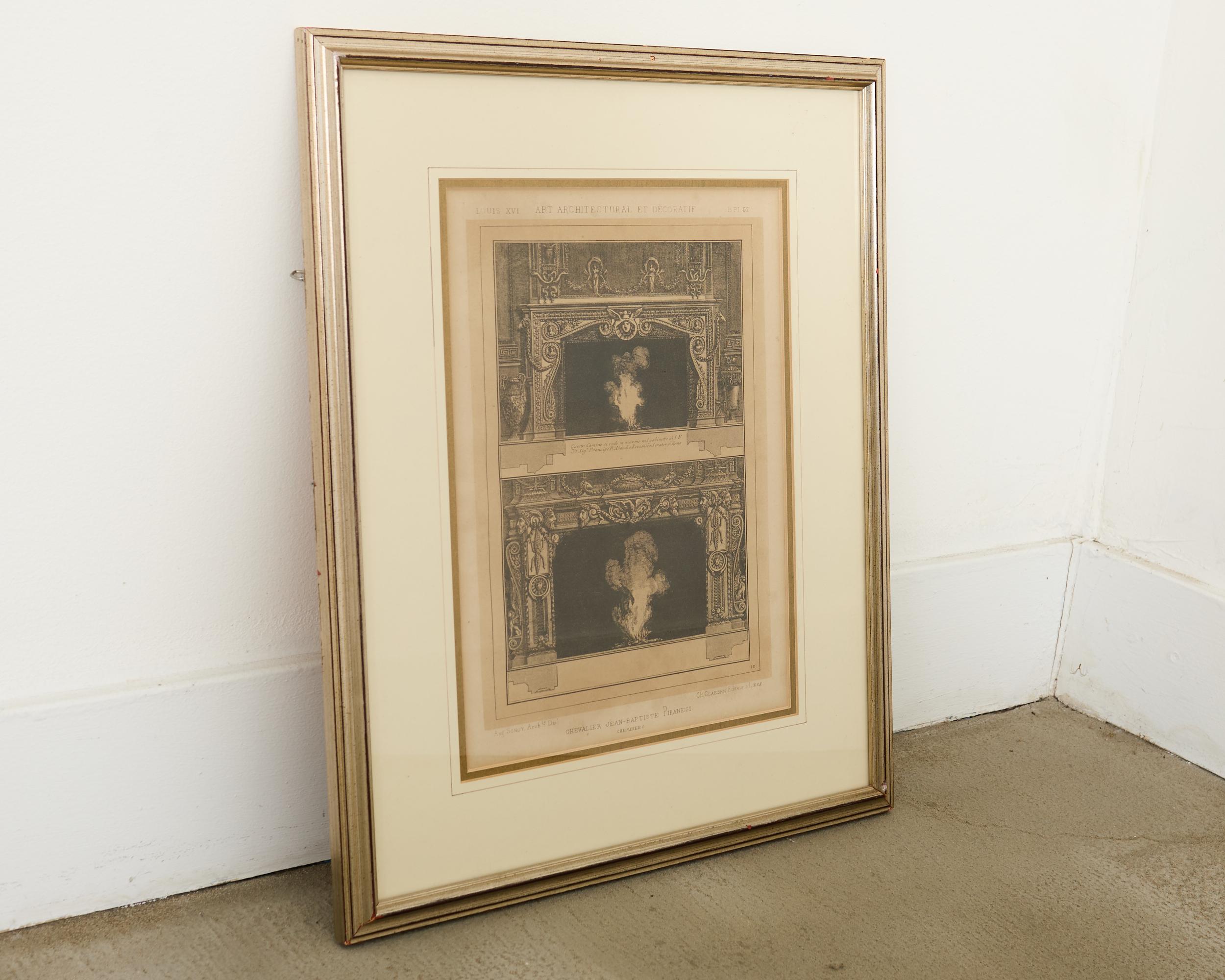 Set of Eleven Neoclassical Style French Architectural Framed Prints For Sale 8