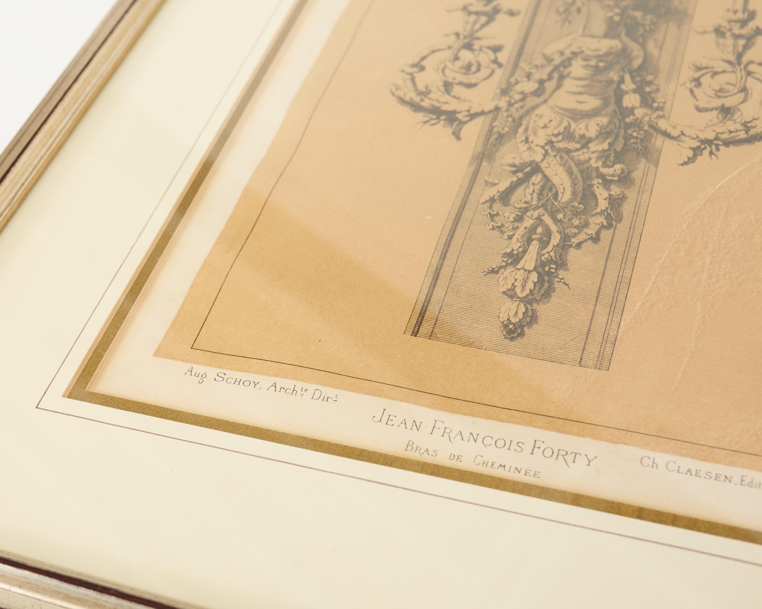 Set of Eleven Neoclassical Style French Architectural Framed Prints For Sale 11