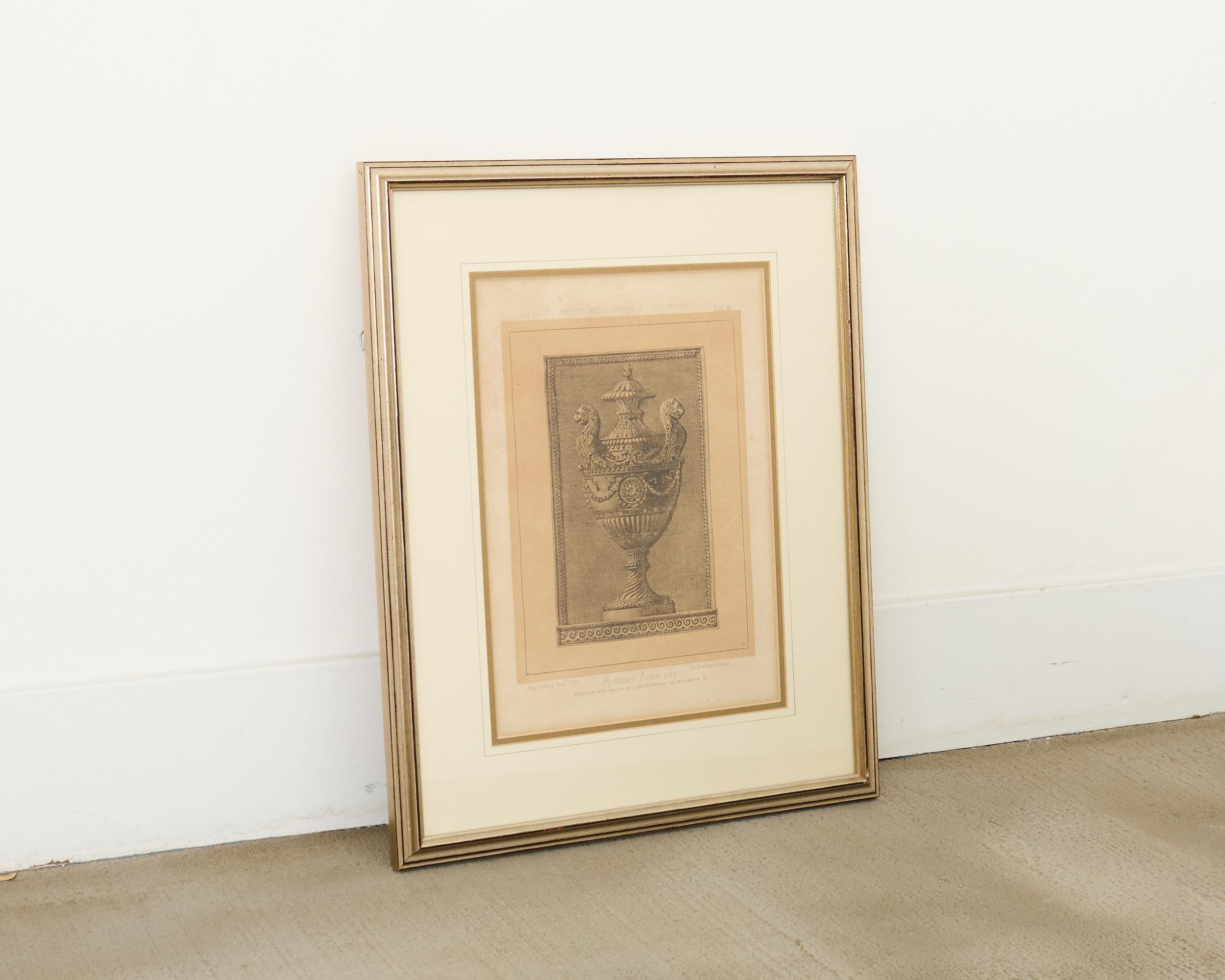 Set of Eleven Neoclassical Style French Architectural Framed Prints In Good Condition For Sale In Rio Vista, CA