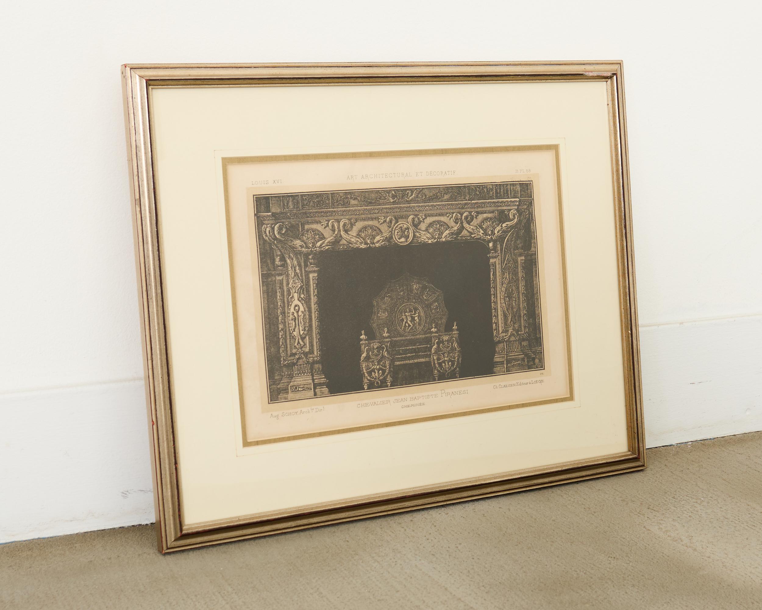 19th Century Set of Eleven Neoclassical Style French Architectural Framed Prints For Sale