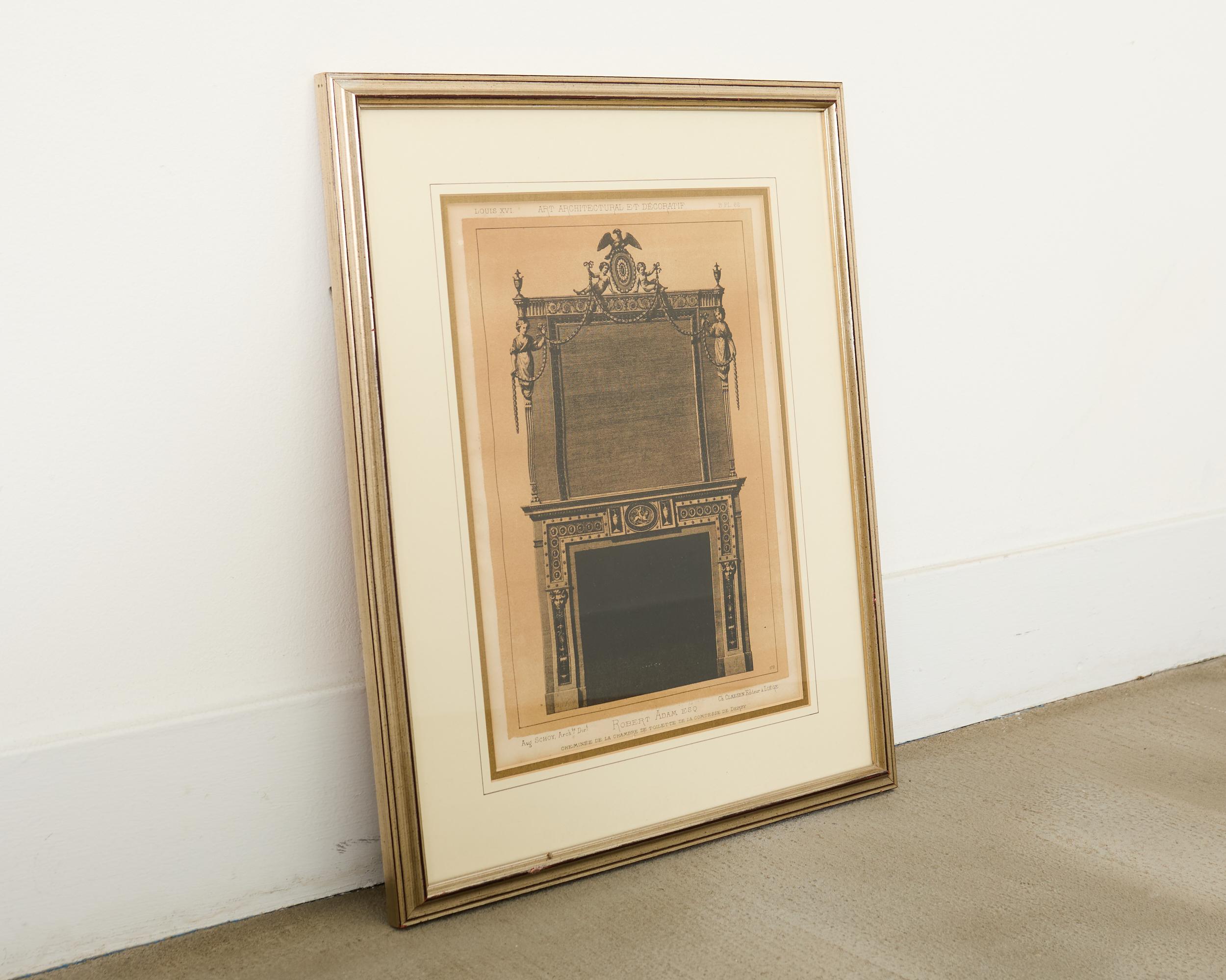 Set of Eleven Neoclassical Style French Architectural Framed Prints For Sale 3