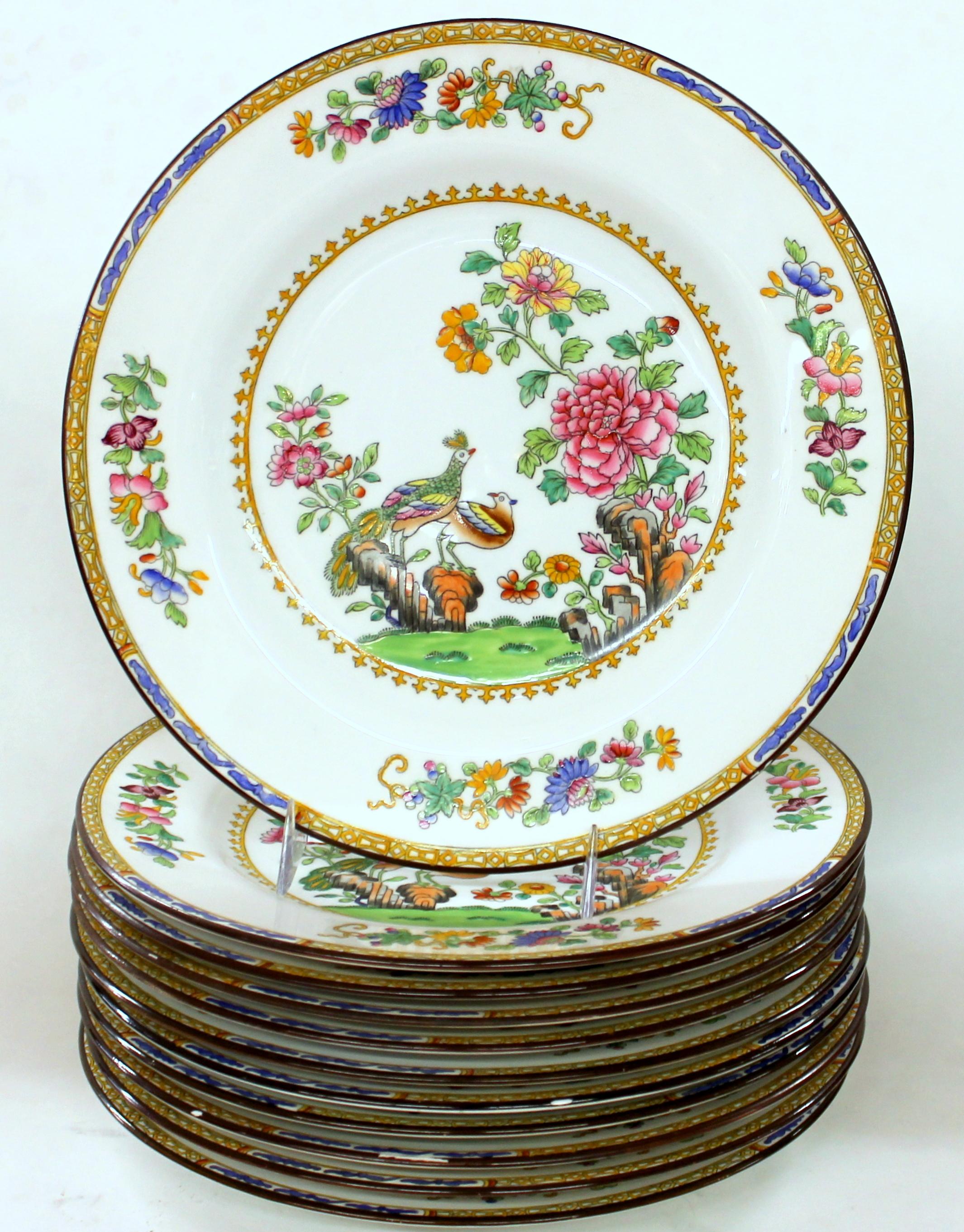 Set of eleven fabulous old English spode (Copelands) 