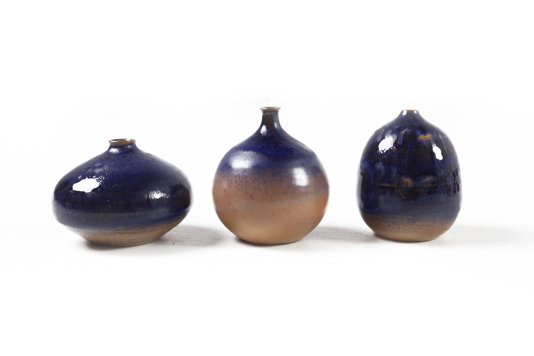 Ceramic Set of Eleven Vases by Antonio Lampecco, Belgium, circa 1980 For Sale