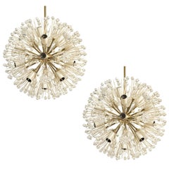 Set of Emil Stejnar Sputnik Flower Chandeliers, for Rupert Nikoll, 1950s