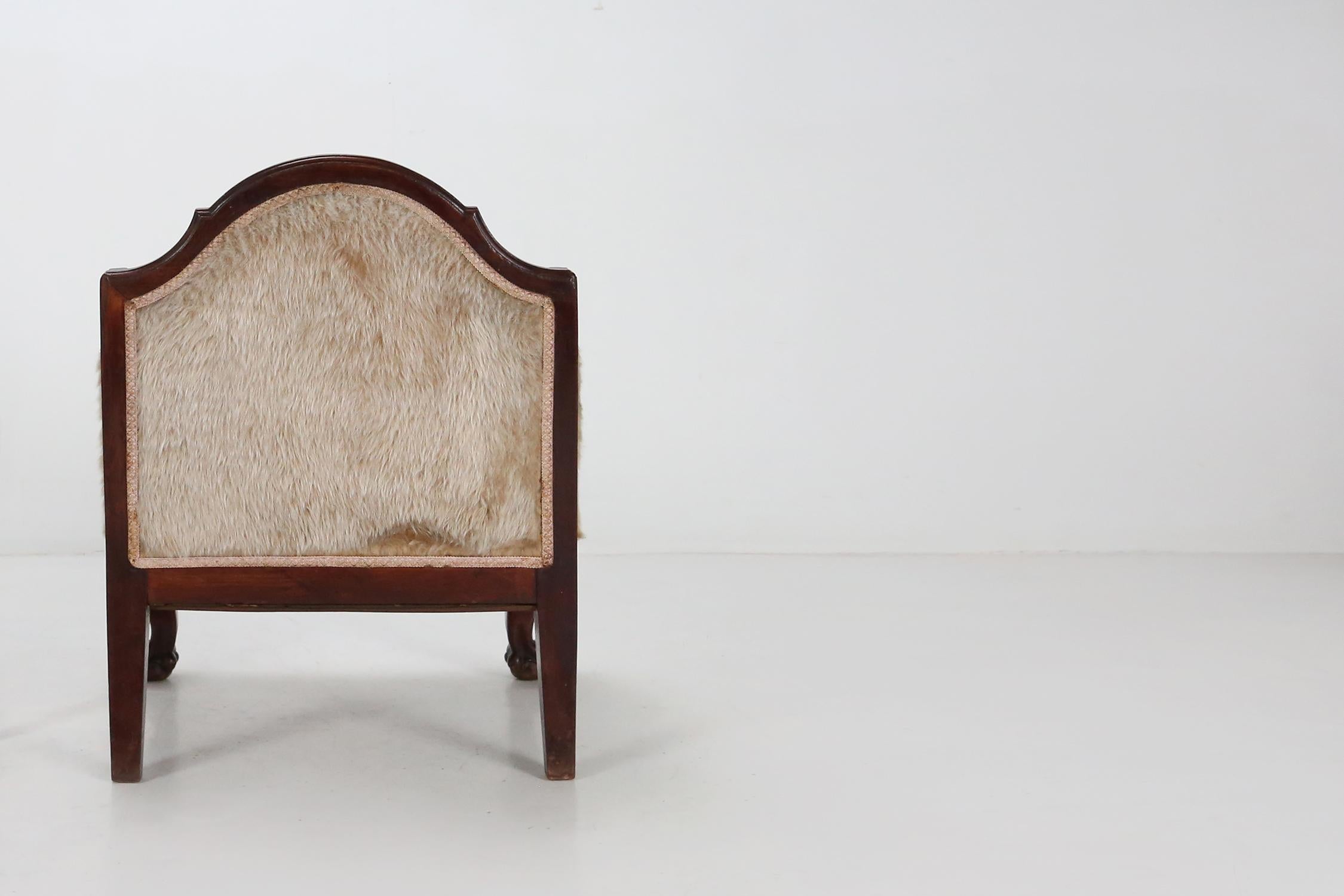 Sheepskin Set of Empire Armchairs, Ca.1820 For Sale