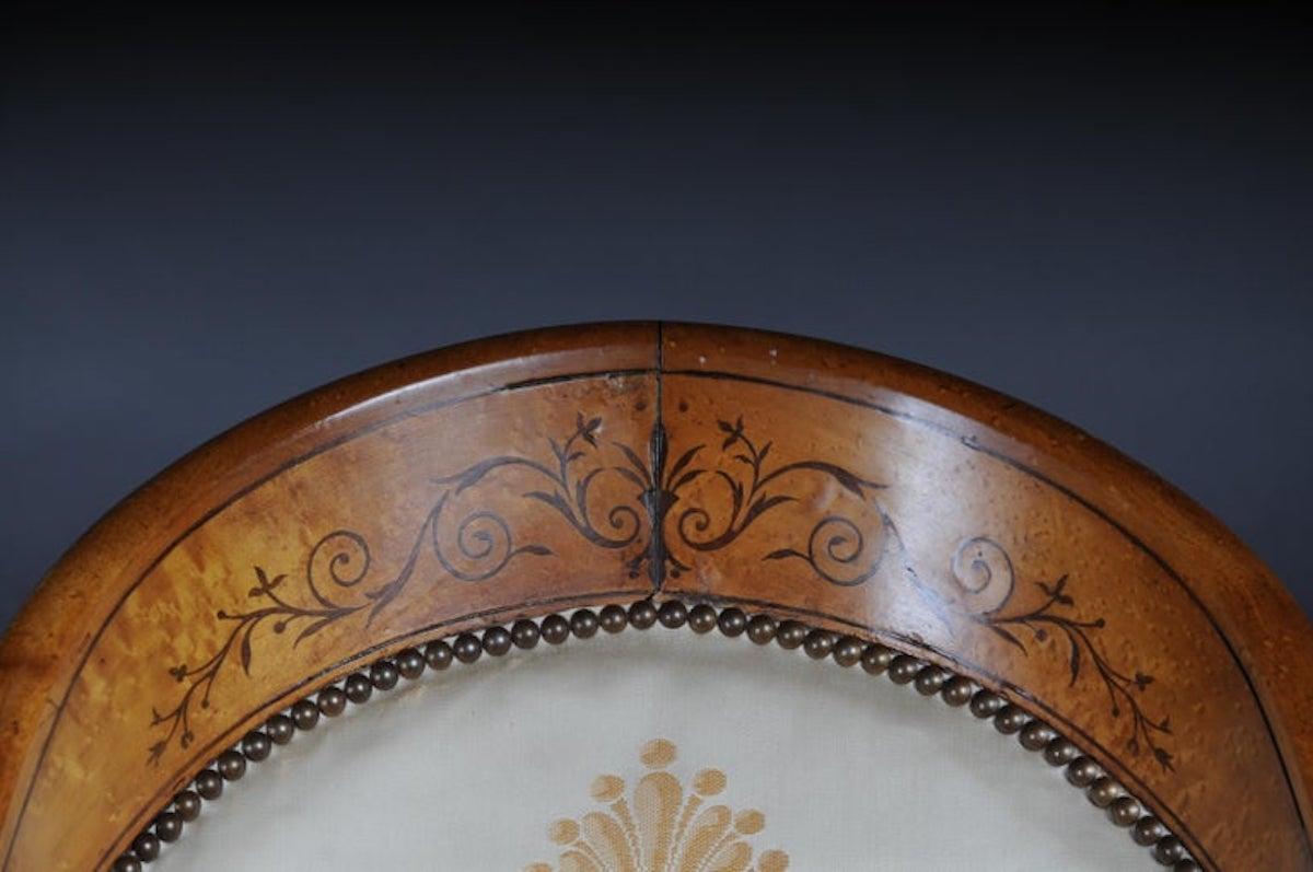 Ensemble de fauteuils/chaises Empire, bois d'érable, Paris, 1825 en vente 8