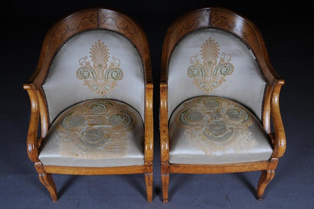 Ensemble de fauteuils/chaises Empire, bois d'érable, Paris, 1825 en vente 1