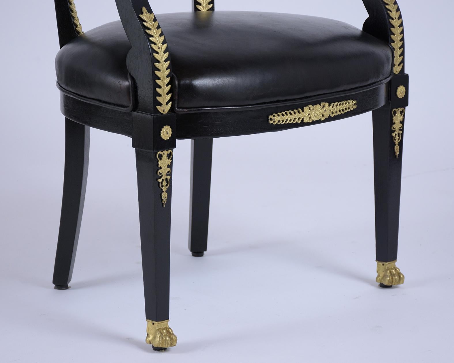 19th Century Pair of Ebonized Barrel Back Chairs
