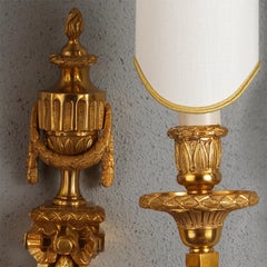 Set von Wandleuchtern aus vergoldeter Bronze im Empire-Stil von Gherardo Degli Albizzi