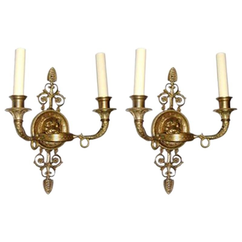 Set of Empire Style Sconces, Sold Per Pair