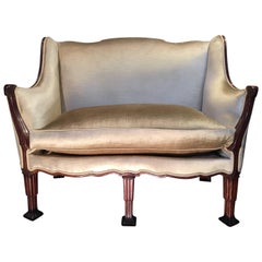 Set of English Art Nouveau Armchairs and Sofa in Mahogany, circa 1900